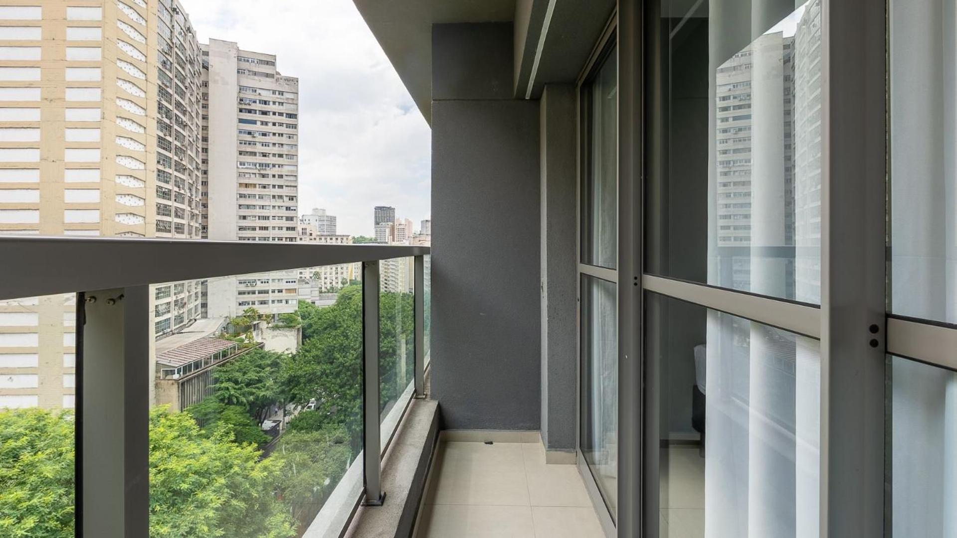 Studios modernos na Consolação, perto da Avenida Paulista.