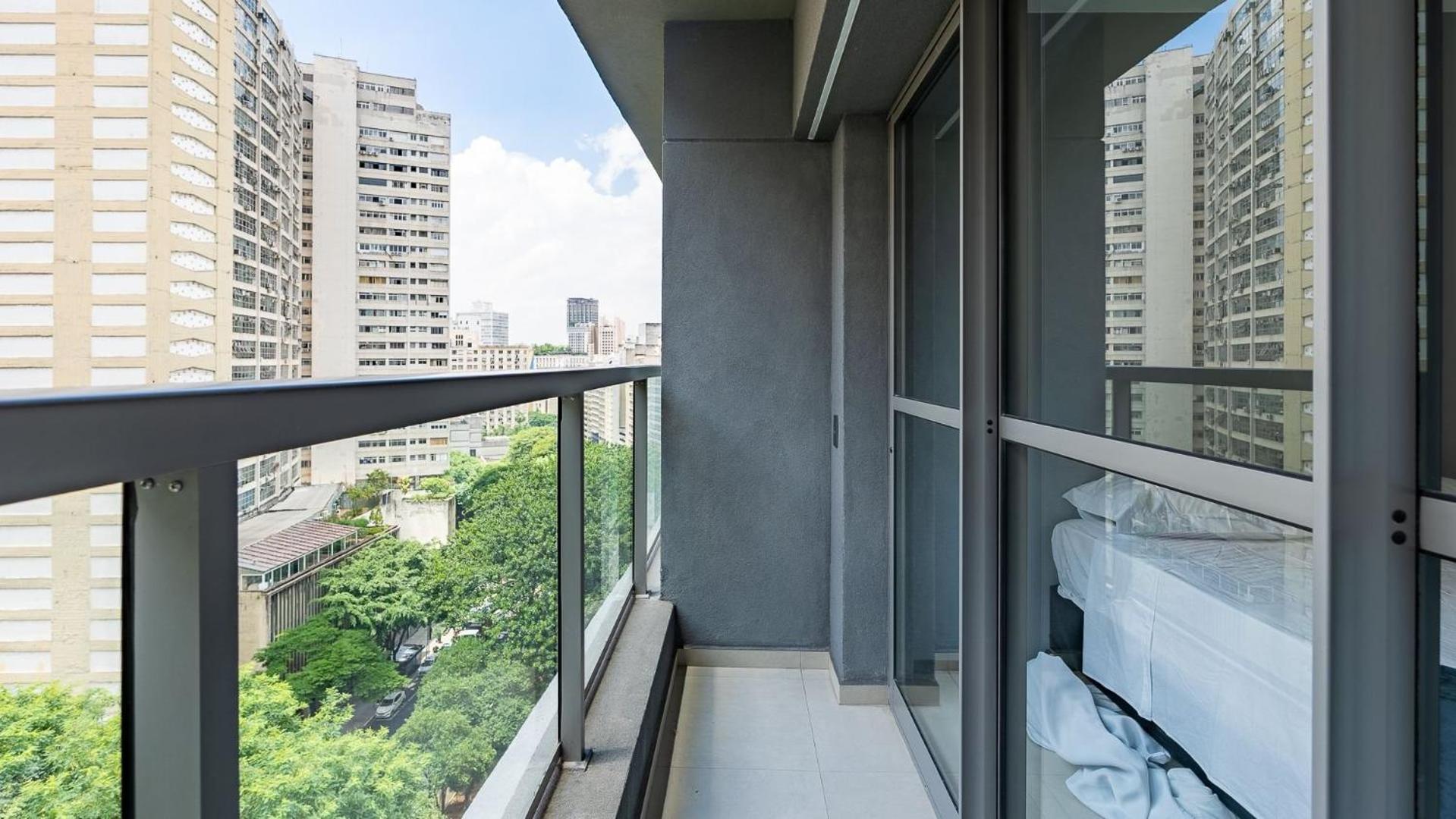 Studios modernos na Consolação, perto da Avenida Paulista.