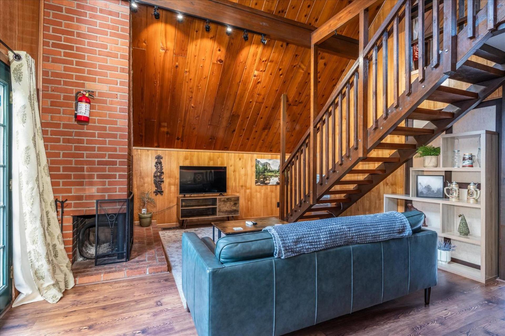 Bass Lake Chalet- A frame with hot tub/firepit view 5