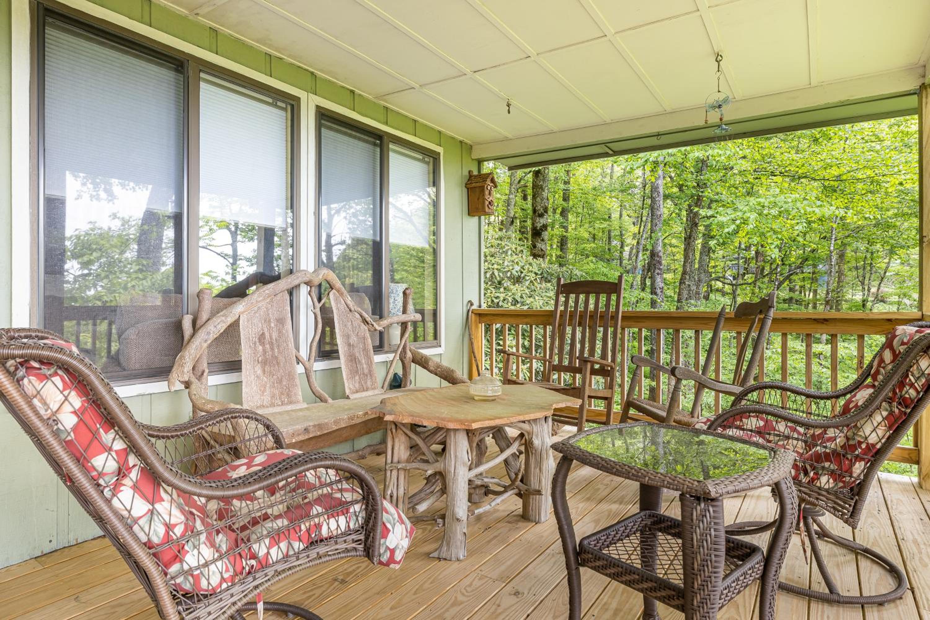 Deck w Forest Views Ping Pong Blue Ridge Mtn Escape Ash Vale by AvantStay