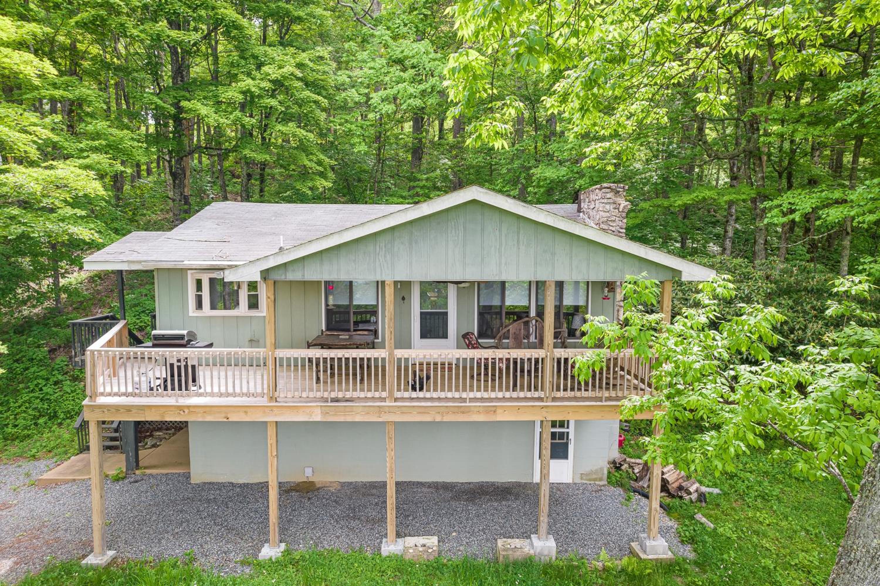 Deck w Forest Views Ping Pong Blue Ridge Mtn Escape Ash Vale by AvantStay