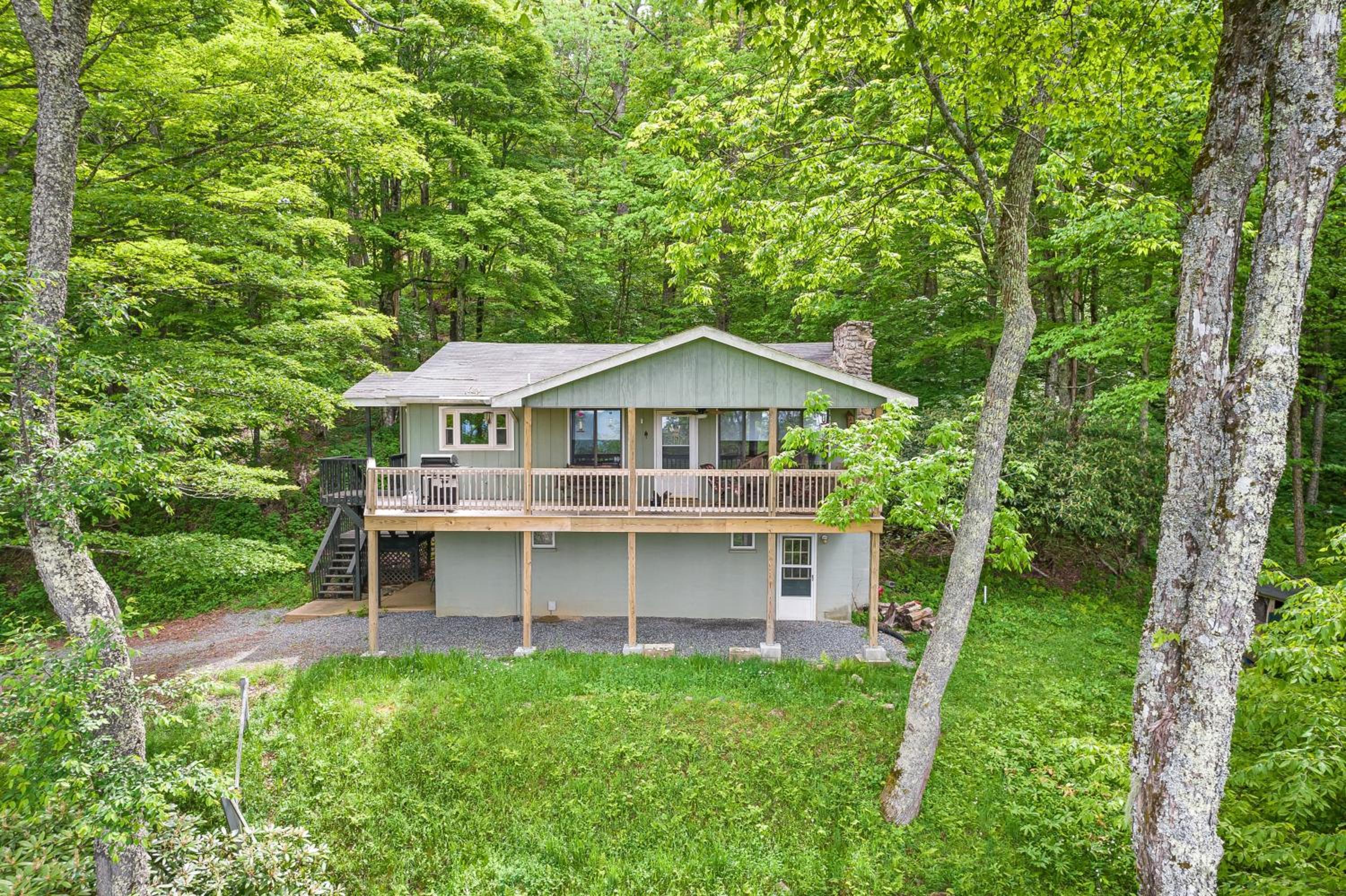 Deck w Forest Views Ping Pong Blue Ridge Mtn Escape Ash Vale by AvantStay