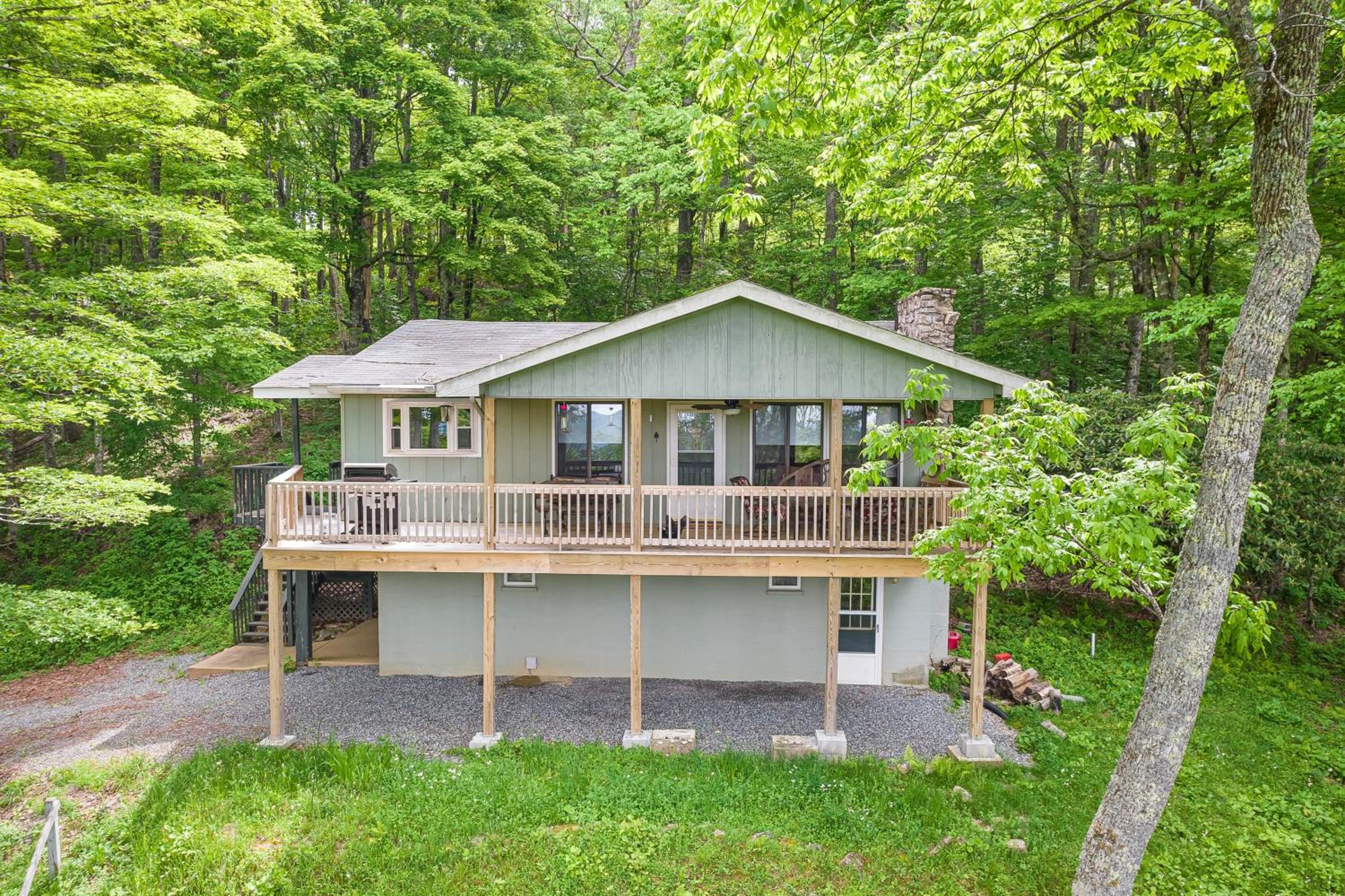Deck w Forest Views Ping Pong Blue Ridge Mtn Escape Ash Vale by AvantStay