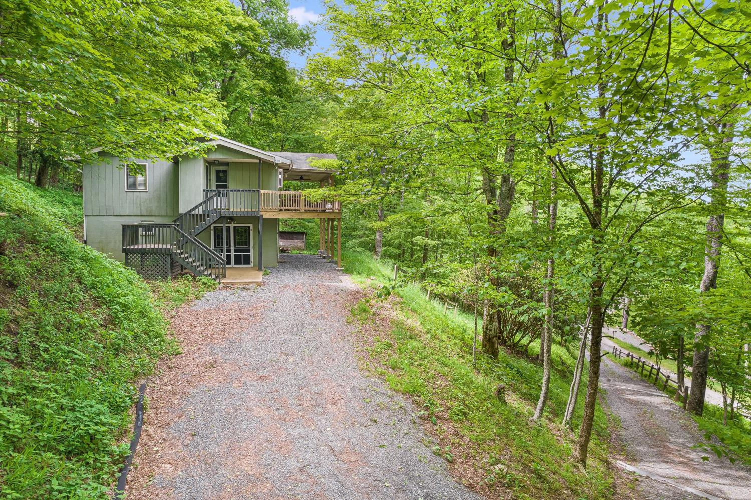 Deck w Forest Views Ping Pong Blue Ridge Mtn Escape Ash Vale by AvantStay