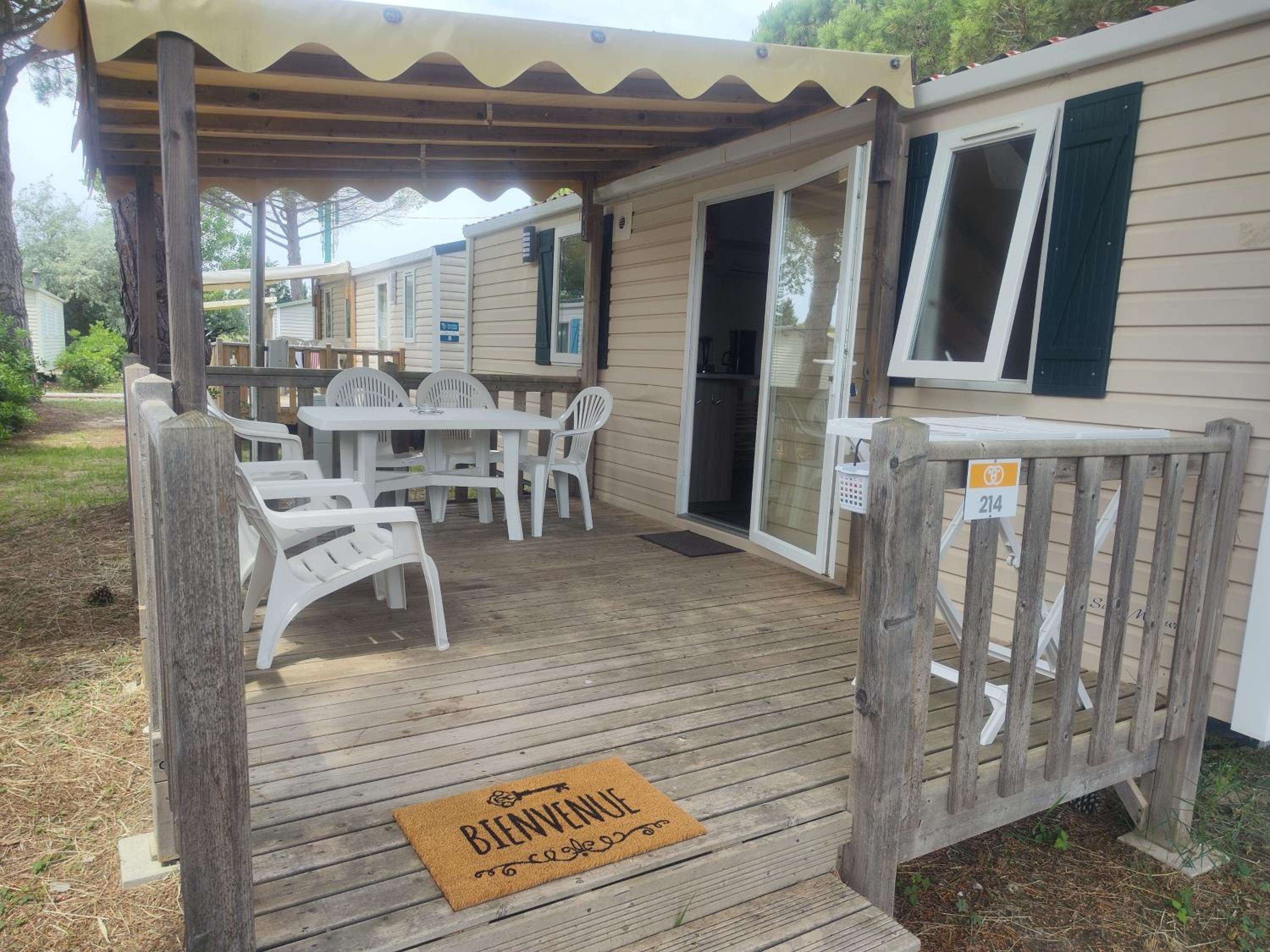 Mobil-home climatisé Plage à 3 min Proche Barcarès Piscine chauffée