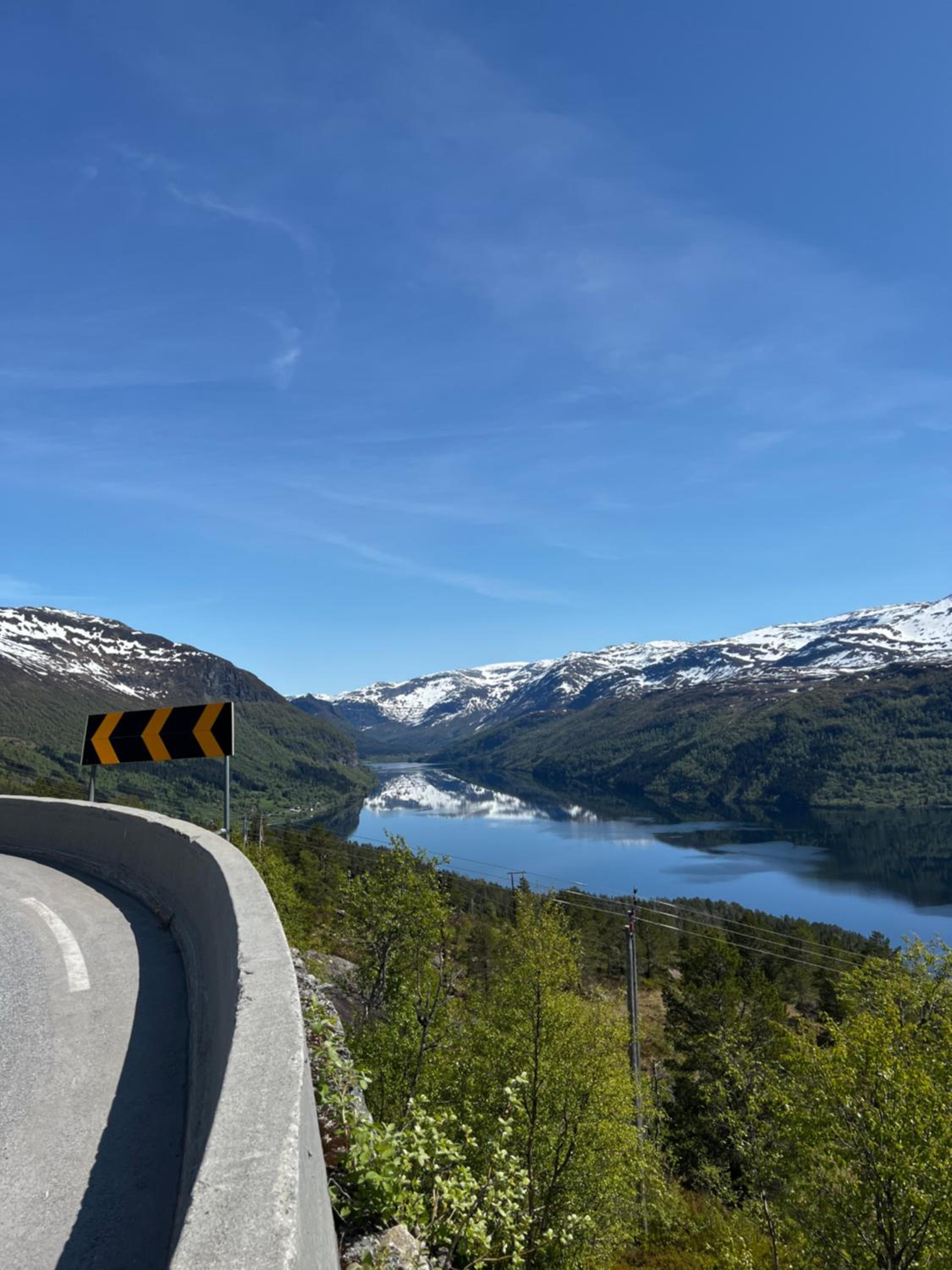 Haukedalen mountain panorama river view