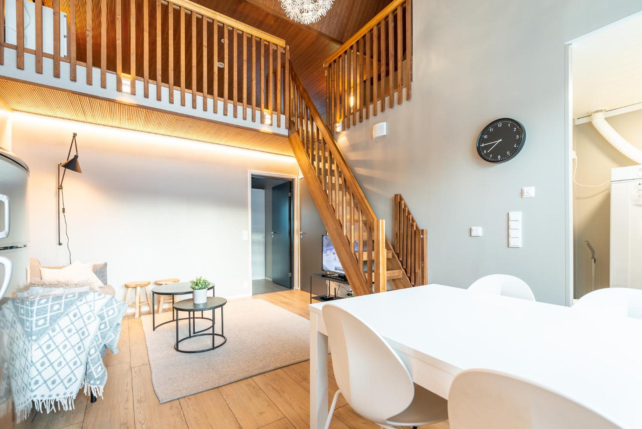 Aurinkorinne 2 - Modern 2BD & Loft, free wifi & sauna