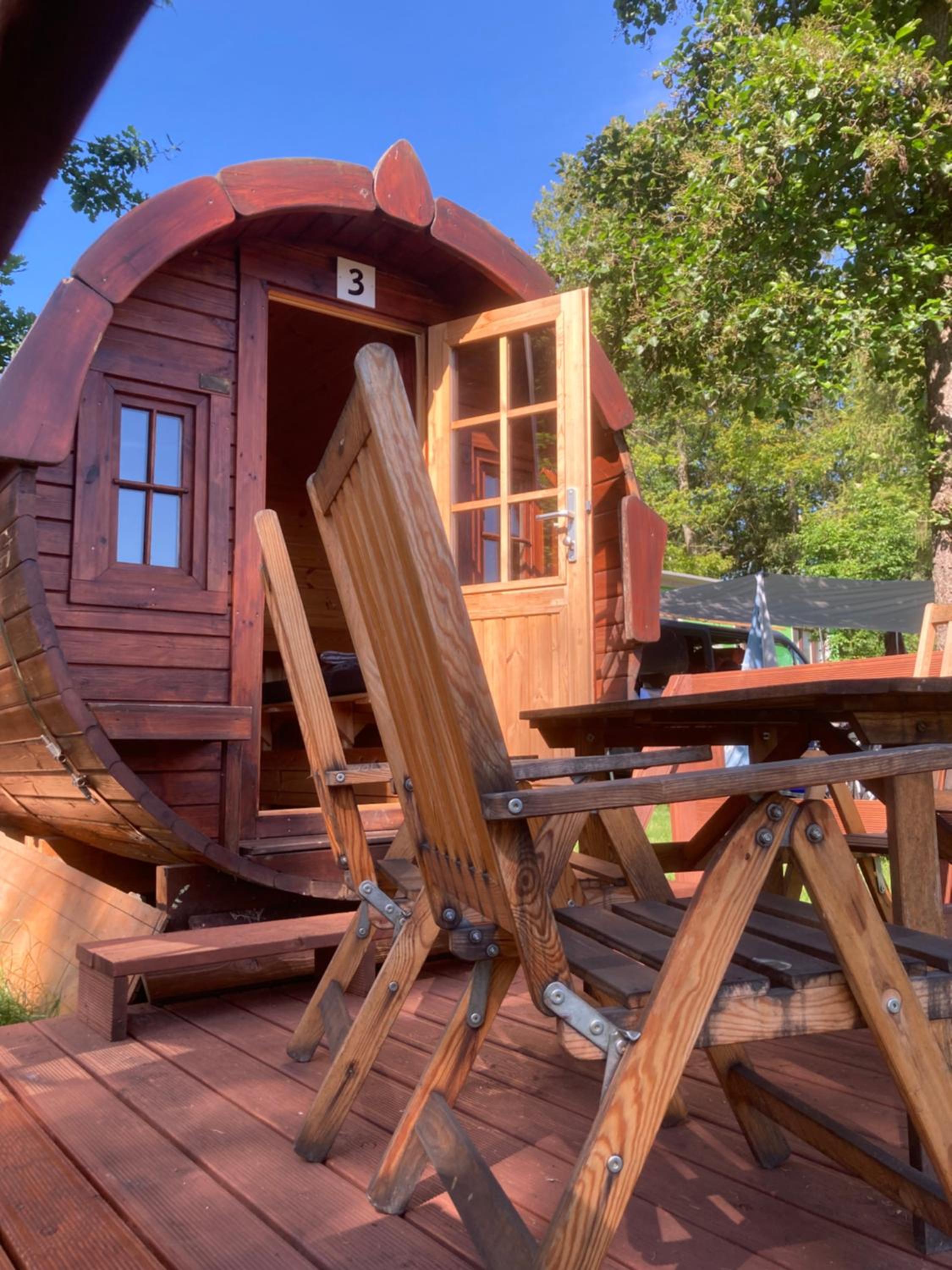 Campingfass mit Panoramaterrasse
