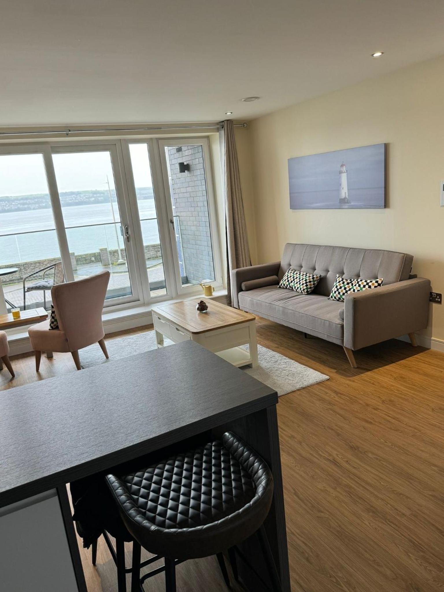 The waterfront apartments