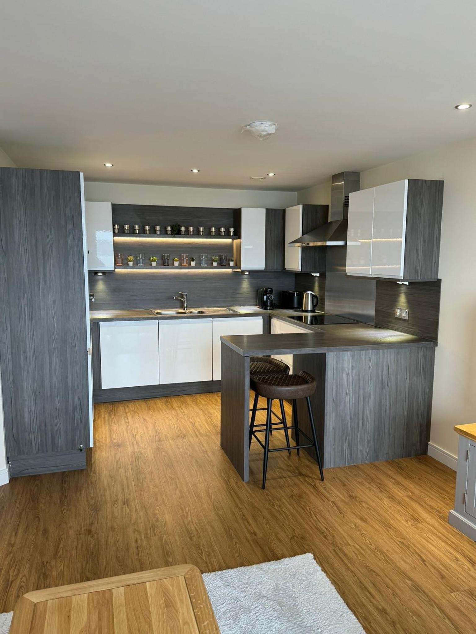 The waterfront apartments