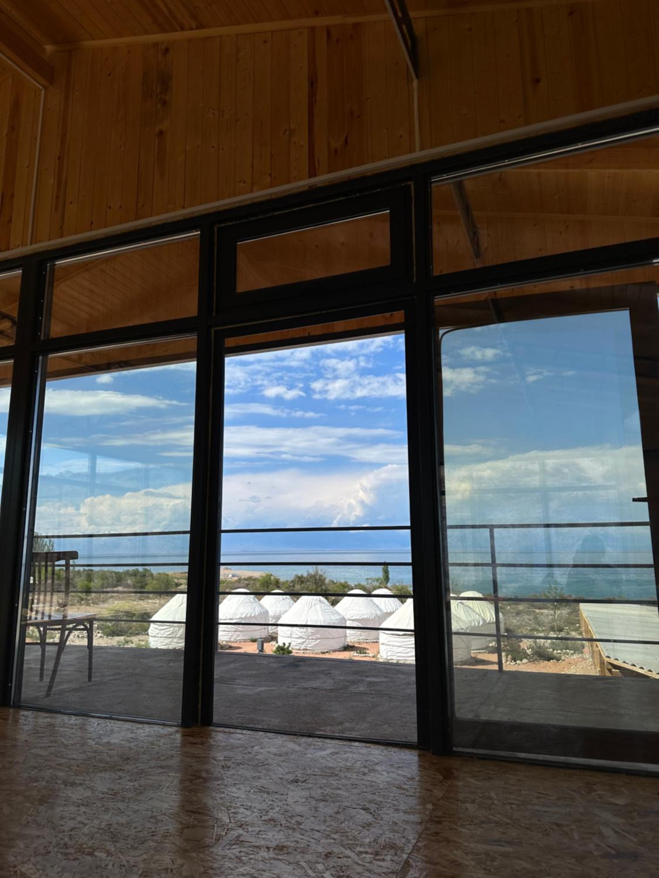 Yurt camp Chyrak view 3