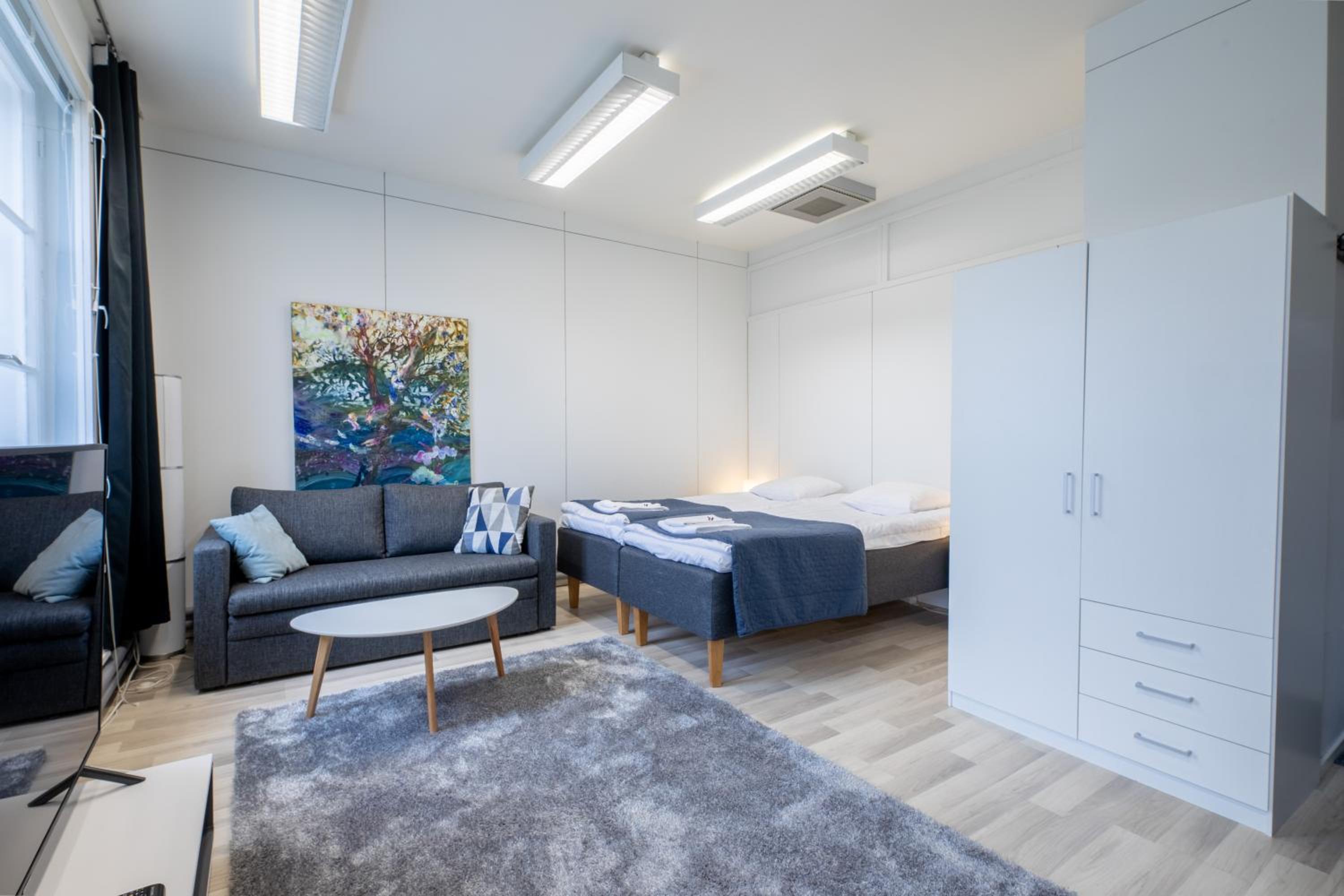 Tyylikäs City studio, Terassi ja ilmainen parkki Vanha Postitalo