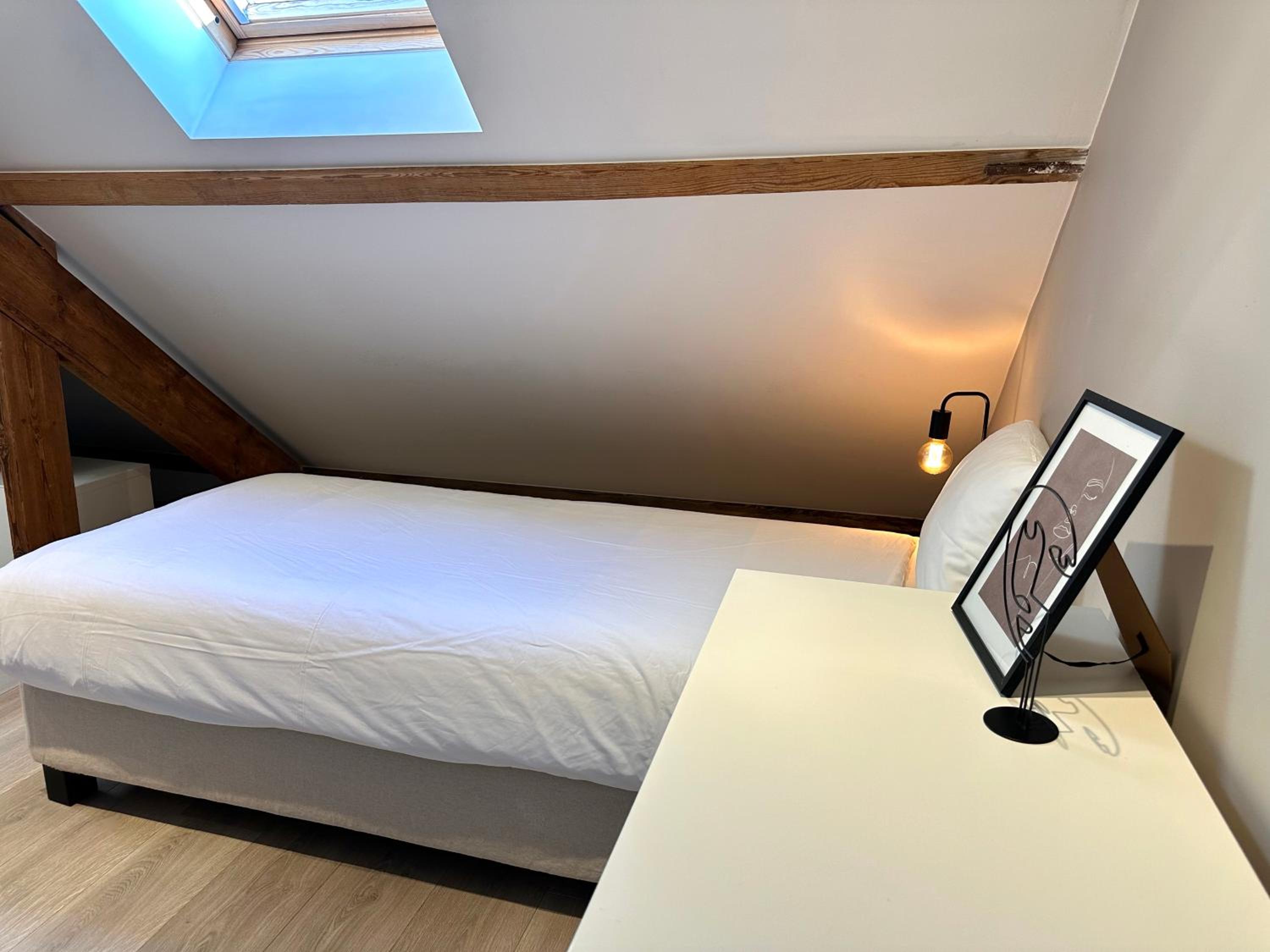 Penthouse with Airconditioning and Big Terrace, Close to Gent Sint-Pieters Station and City Centre