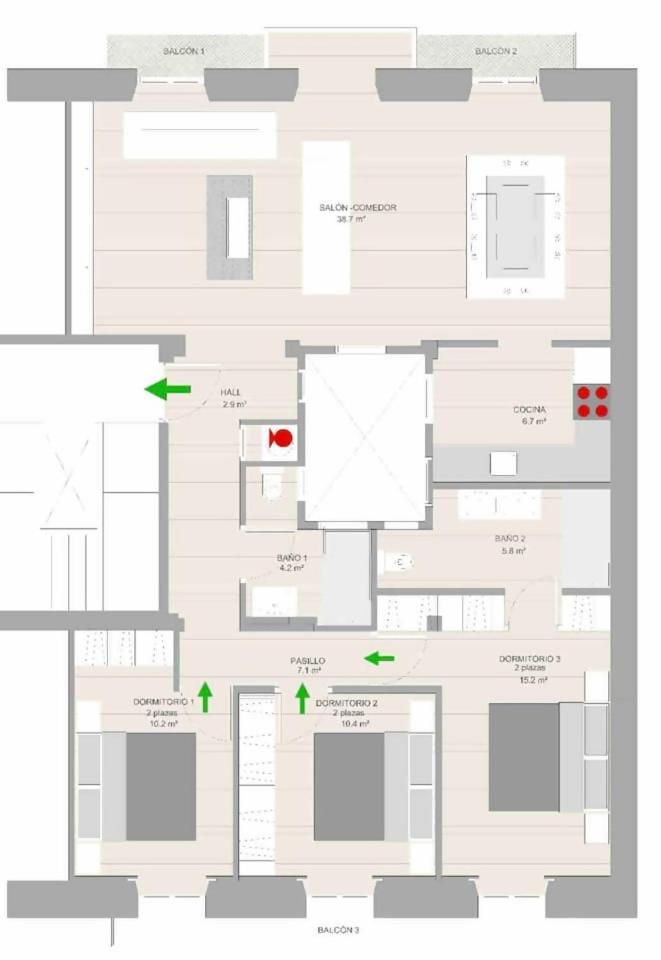 "The Whale" new, ac, design, spacious City Centre view 5