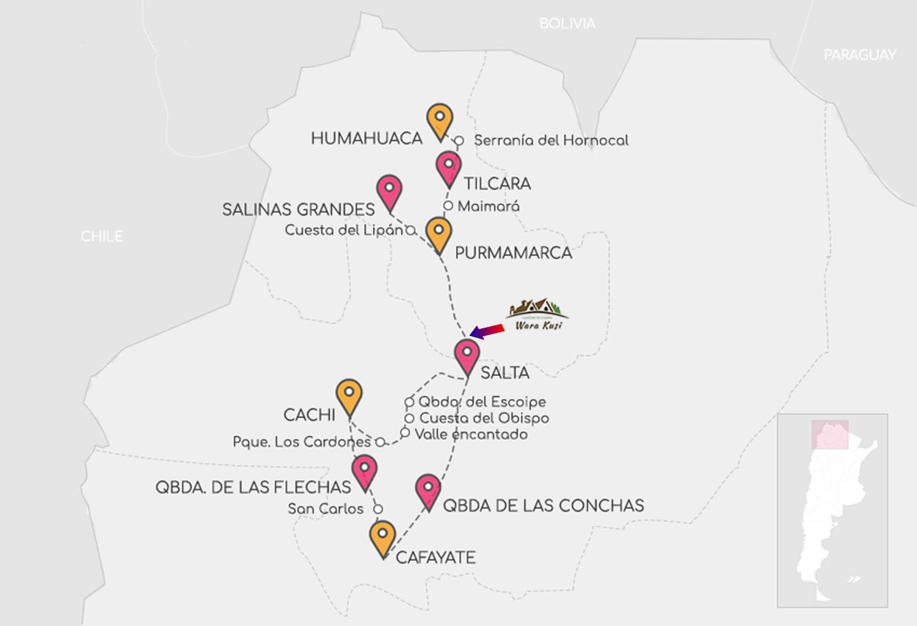 Cabañas equipadas en Vaqueros - naturaleza y tranquilidad cerca de Salta