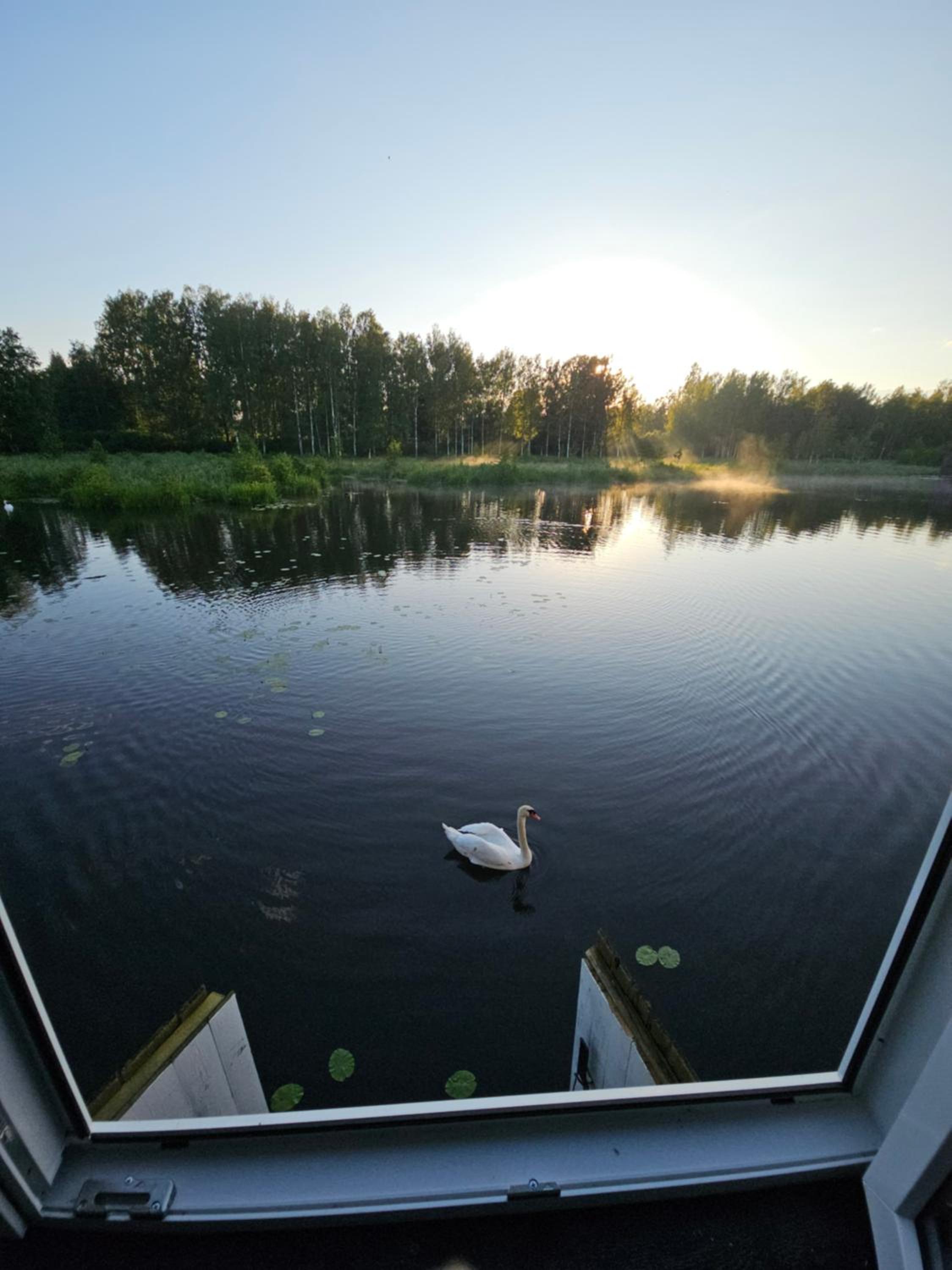 White boat house Aluksne view 4