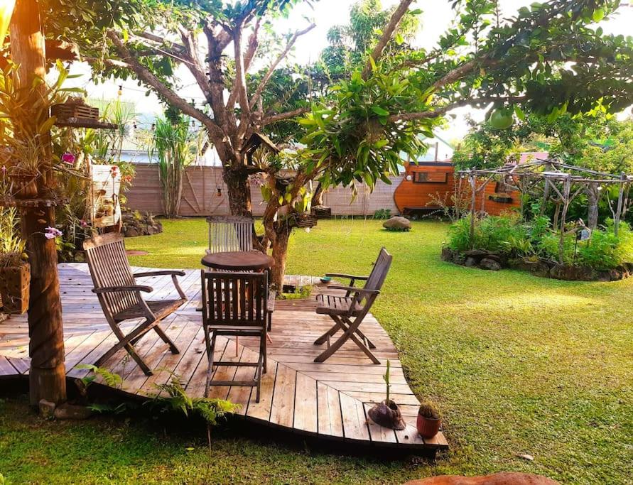 Magnifique maison & bungalow en bois dans jardin tropical proche rivières et forêt view 5