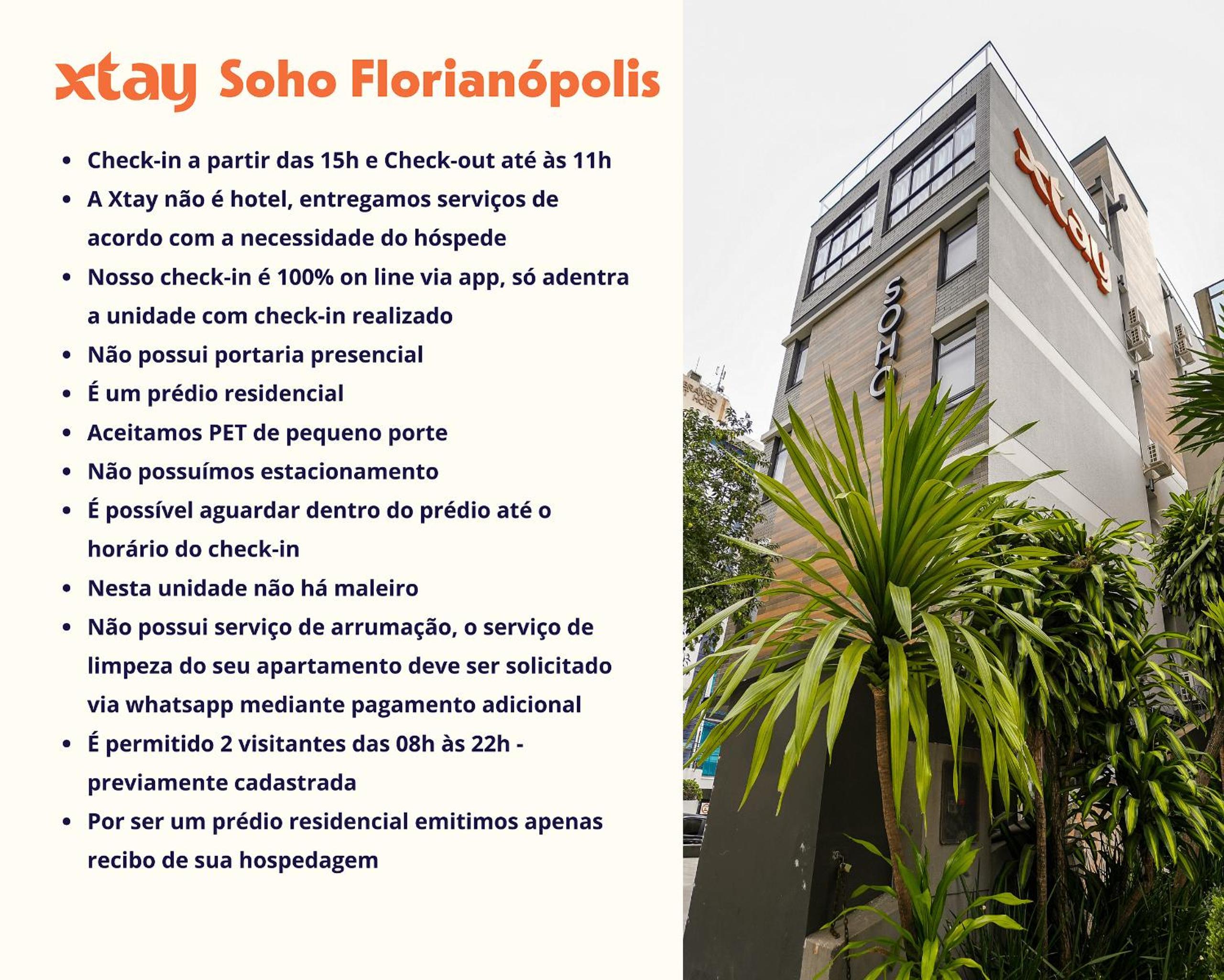 Xtay Soho Florianópolis - Estúdio amplo ao lado da Defensoria Pública e Trompowsky Corporate