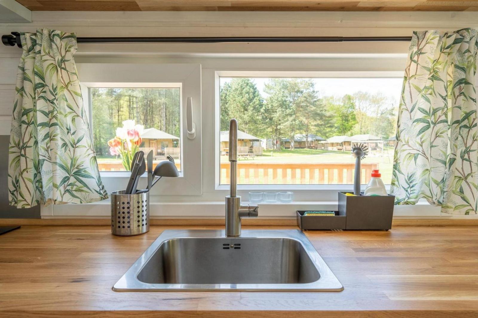 Blue Tiny House with HotTub view 3