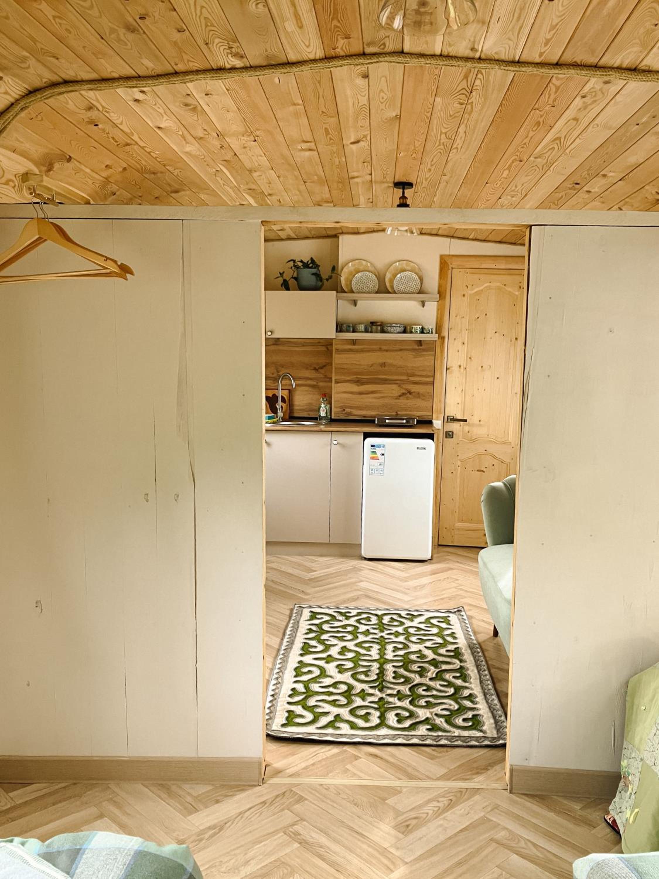 Apple orchard Shepherd Hut view 4