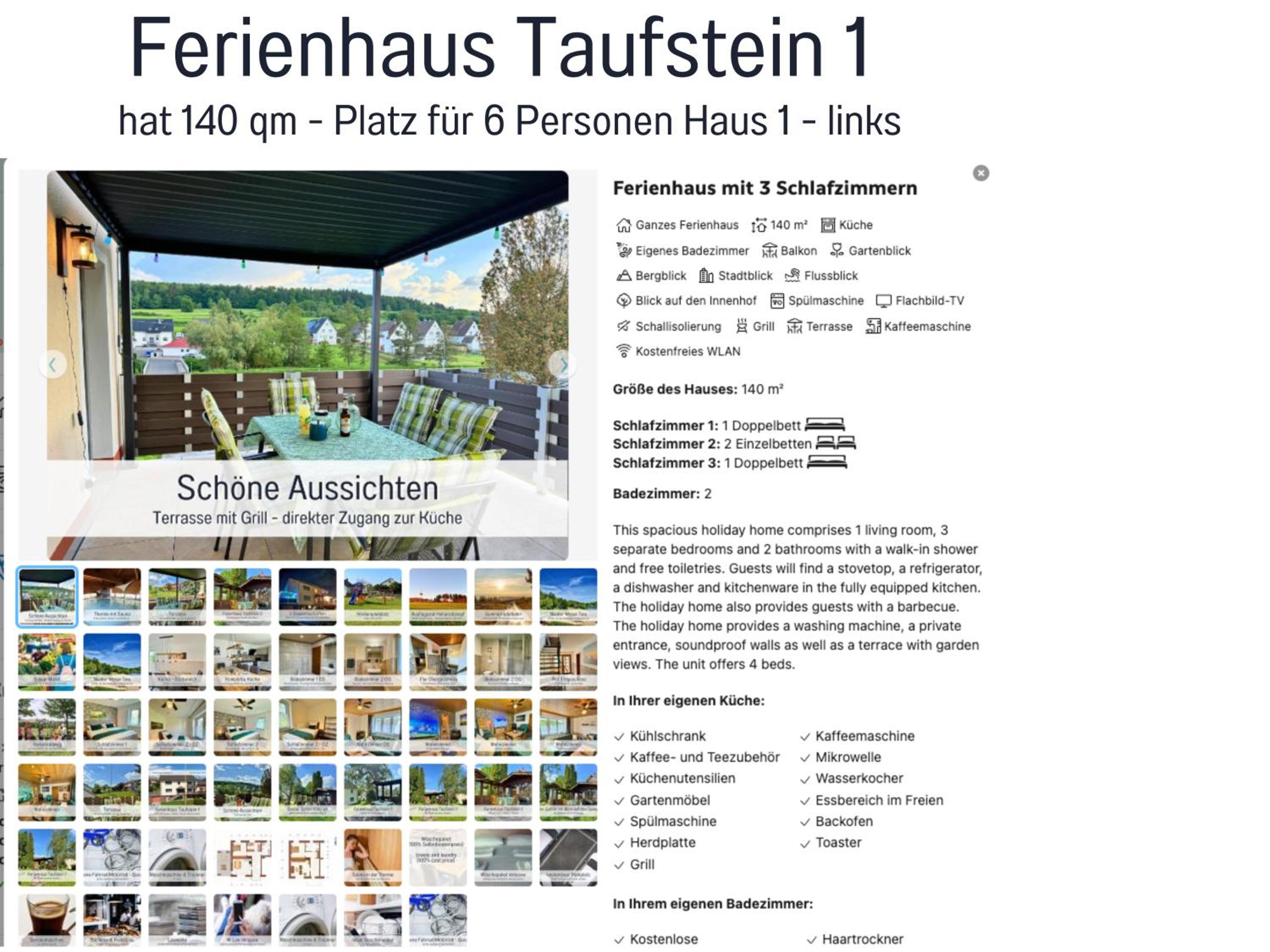 Großes Ferienhaus für 12 -17 Personen mit Whirlpool - Spielzimmer und Garten