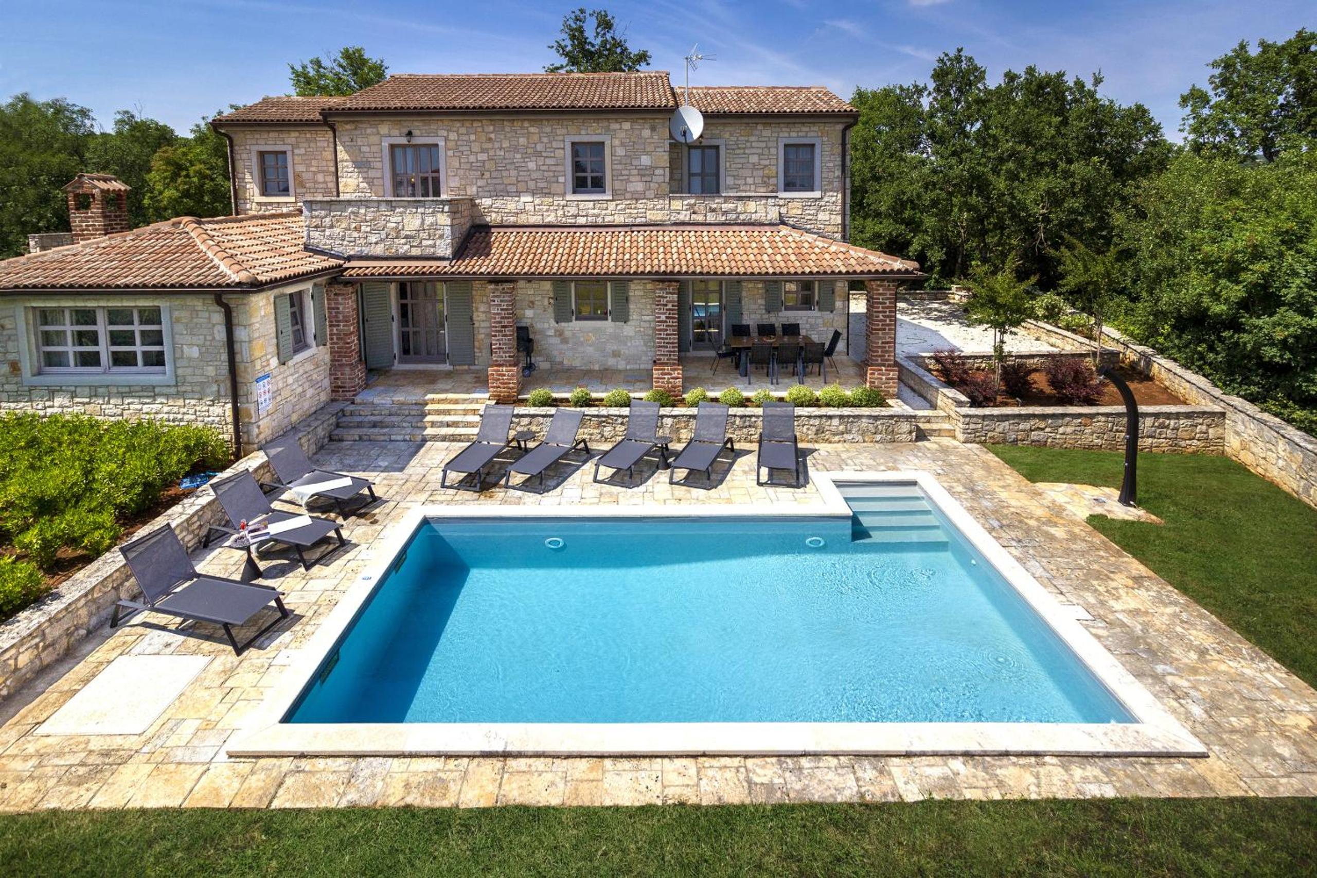 Rustic Villa Luna with pool in Sveti Lovrec view 2