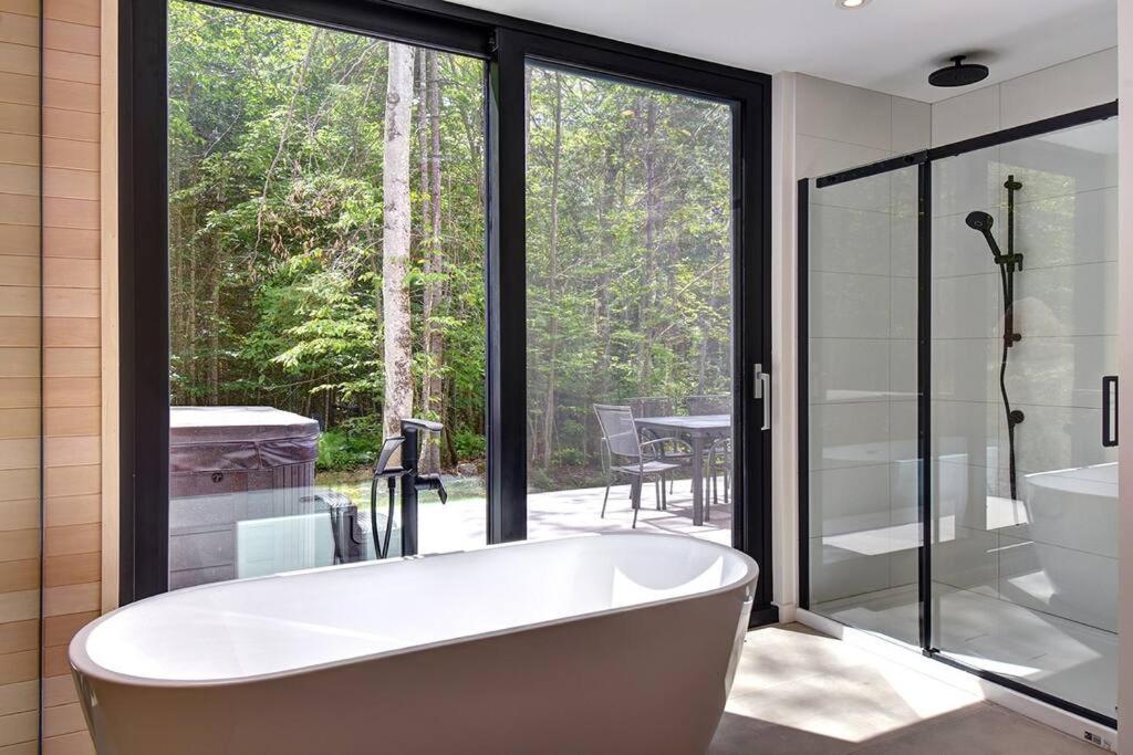 Modern Scandinavian Chalet with Jacuzzi, Pool, Lake