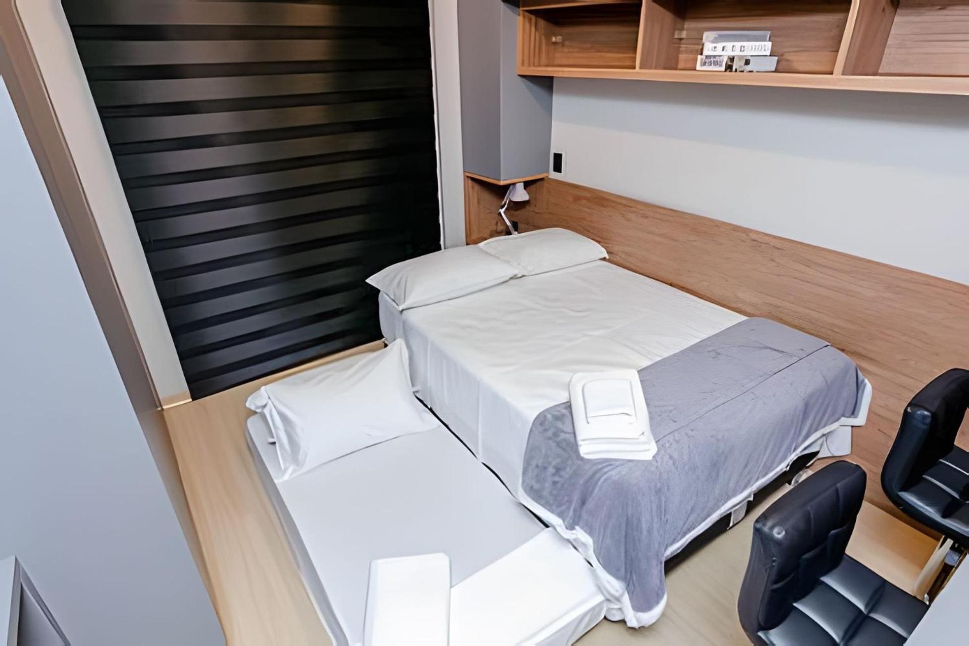 Studio incrível no Condo clube sky, batel soho by UROOMS