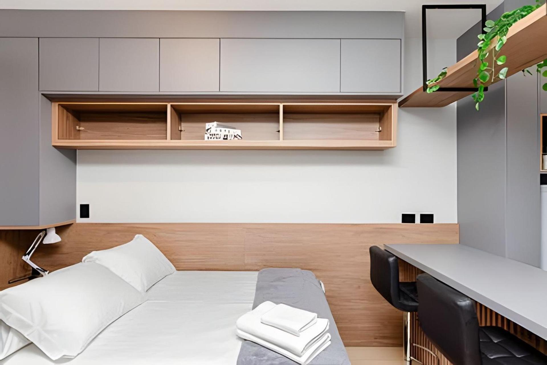 Studio incrível no Condo clube sky, batel soho by UROOMS