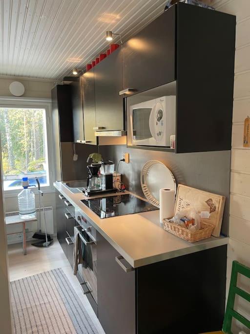 Mökki ja rantasauna rauhallisessa paikassa
