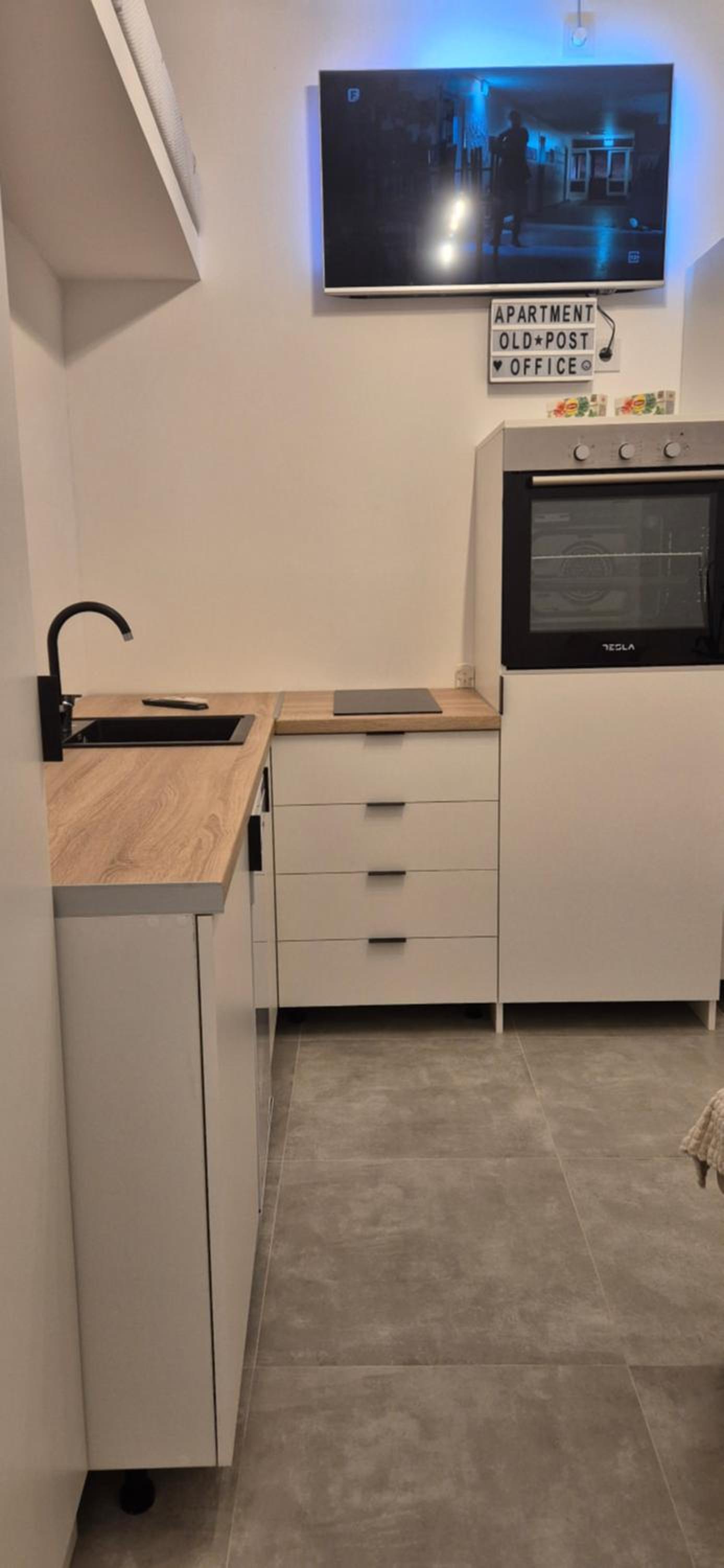 Studio apartment Postcard with free parking