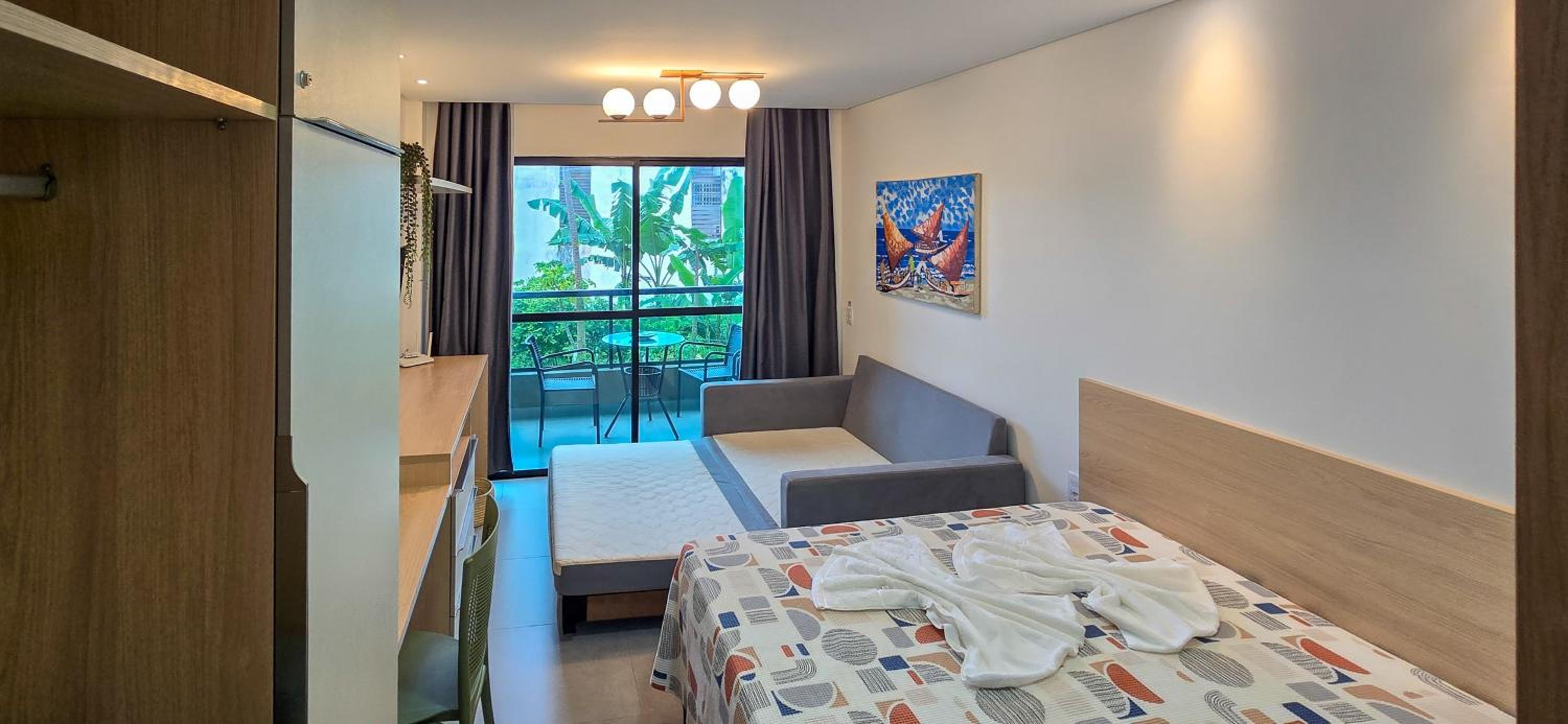 Flat Luxo 100m da Praia, piscina, sauna