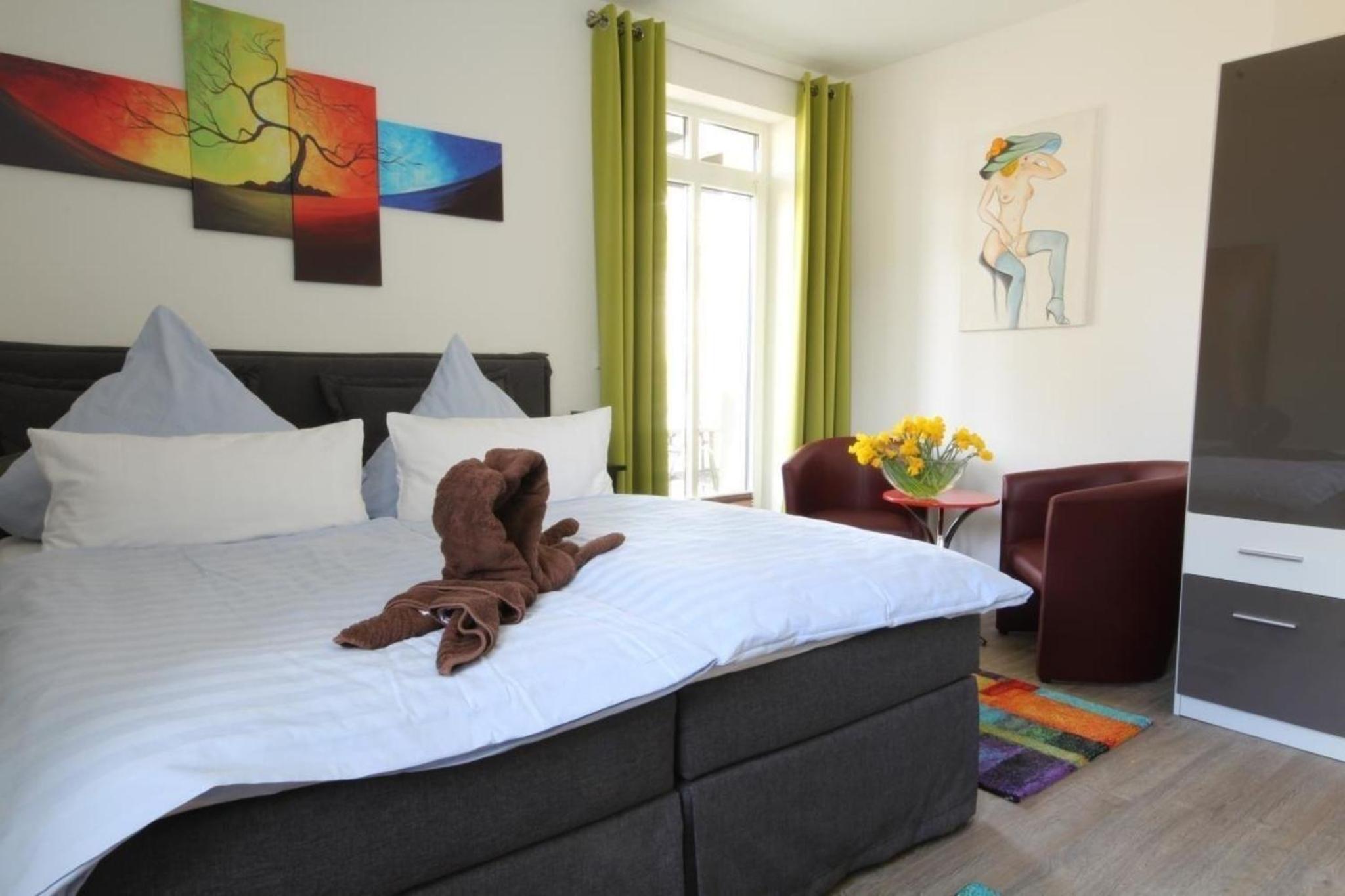 Ferienwohnung in FürstenbergHavel mit Terrasse, Grill und Garten und Seeblick