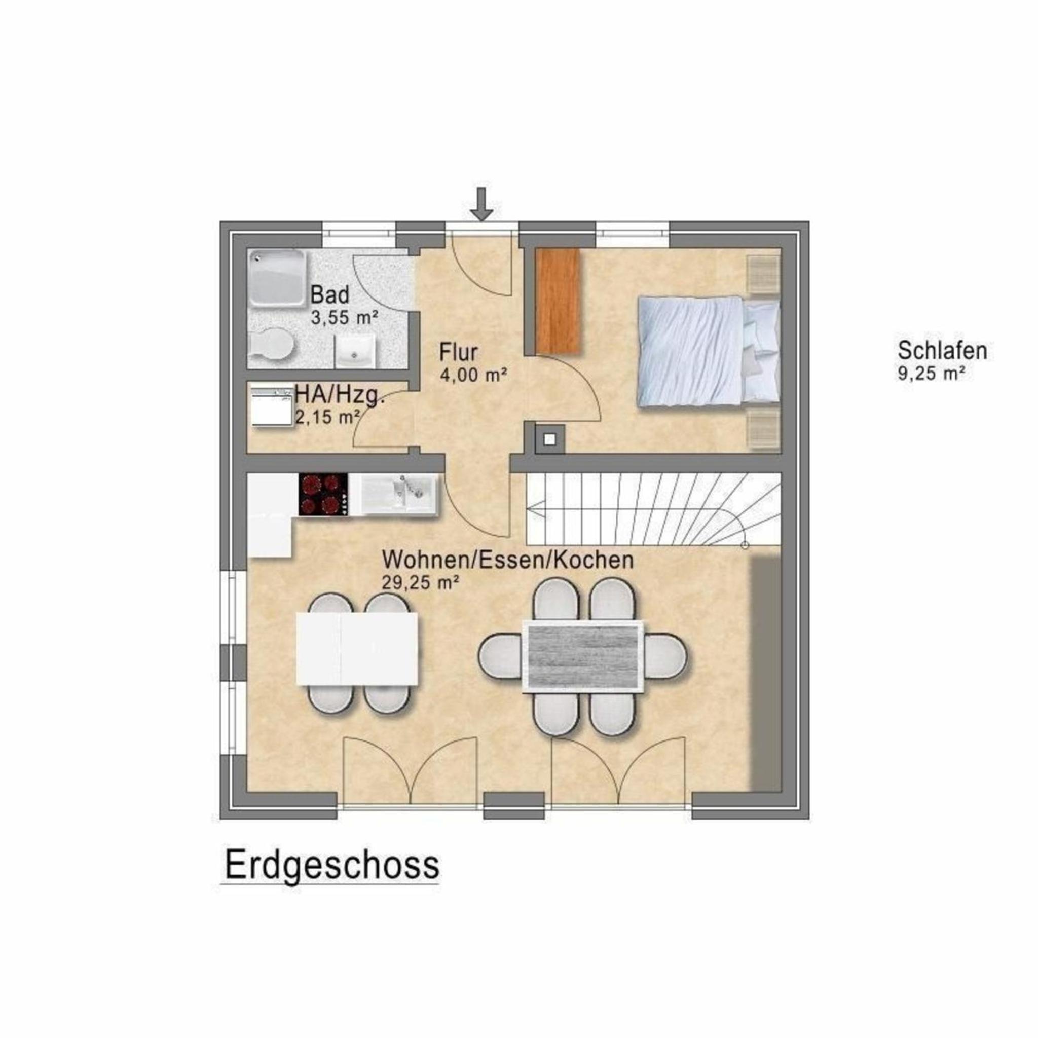 Ruhiges Haus mit Balkon und großartigem Ausblick