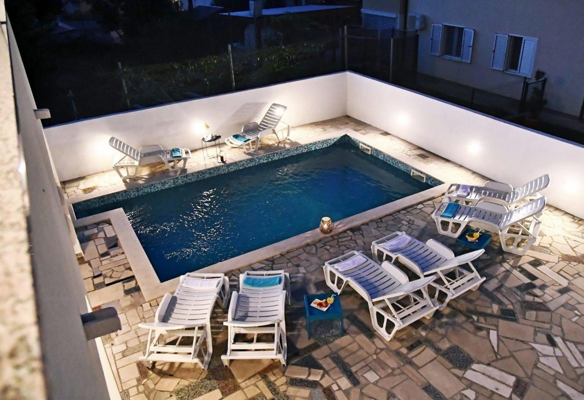 Villa Mata in Bogovići mit Pool und Meerblick