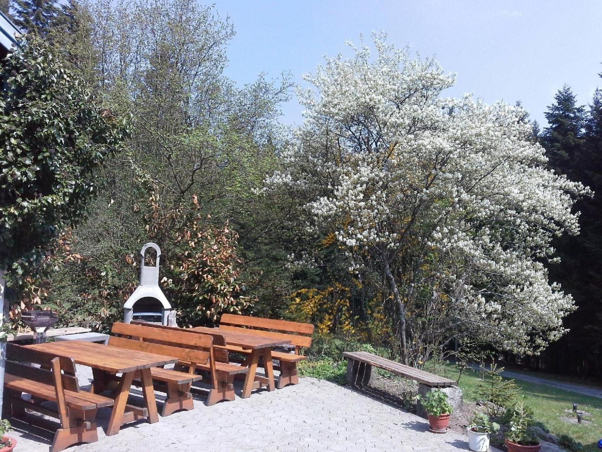 Gemütliches Ferienhaus in Haberbühl mit Großer Terrasse