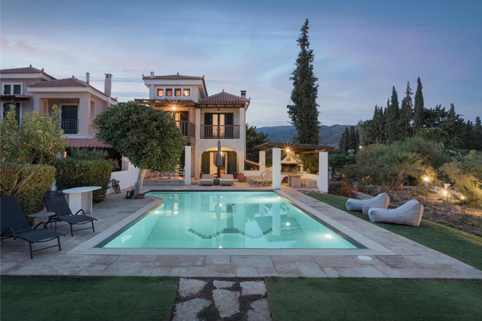 Villa Nefeli en Thermisia — recepcion & lobby