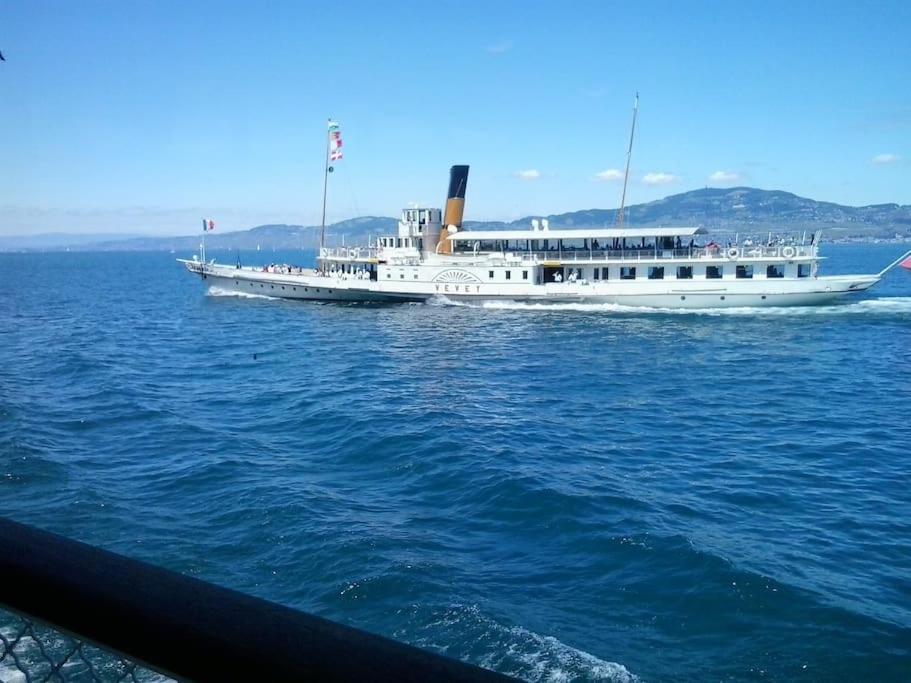 Appartement avec jardin privé à Montreux 100mt du lac