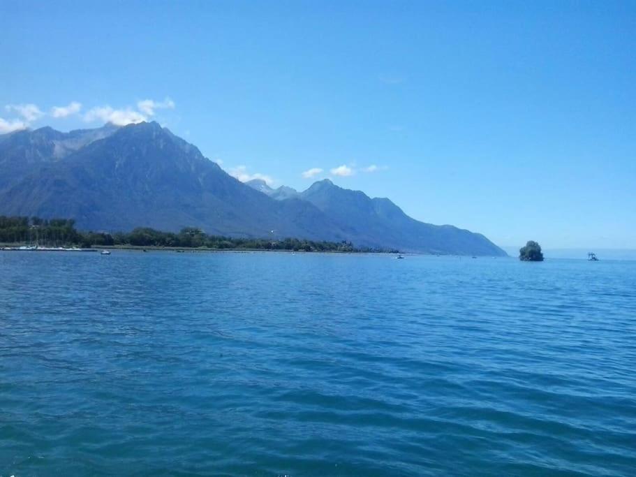 Appartement avec jardin privé à Montreux 100mt du lac