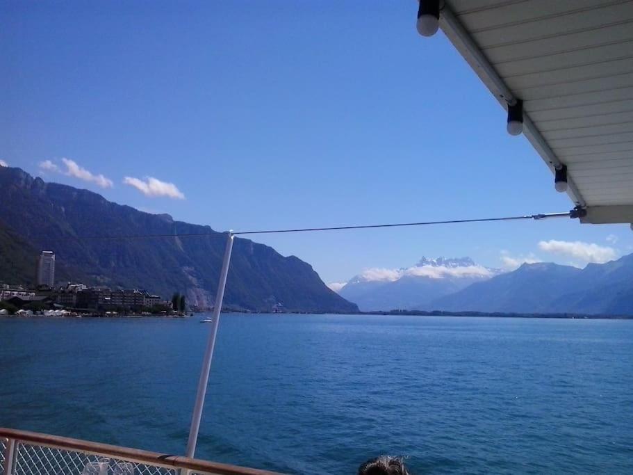 Appartement avec jardin privé à Montreux 100mt du lac