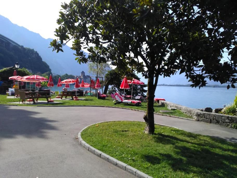 Appartement avec jardin privé à Montreux 100mt du lac