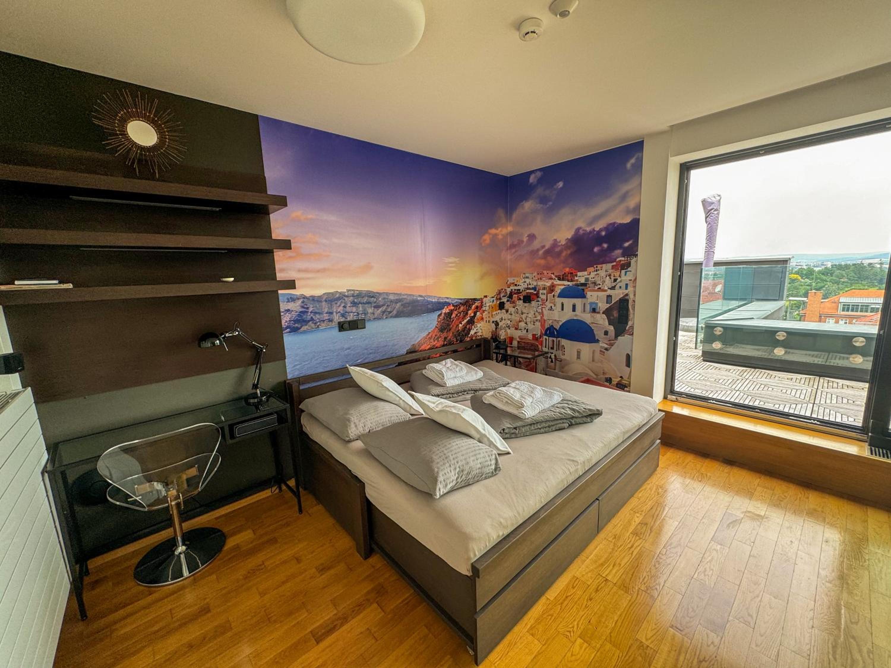 Apartmán se saunou a terasou s výhledem na Brno