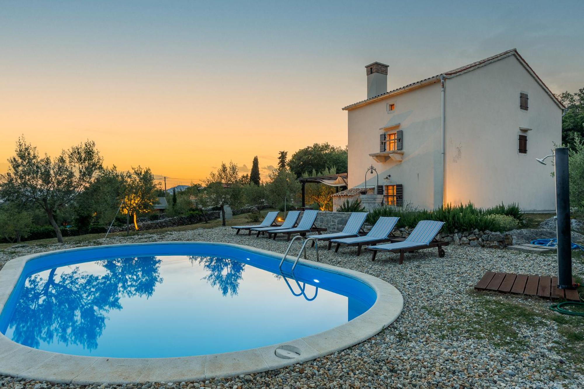 Rustic Holiday house Harmonie with private pool and large garden - Kapovci, Island Krk view 2