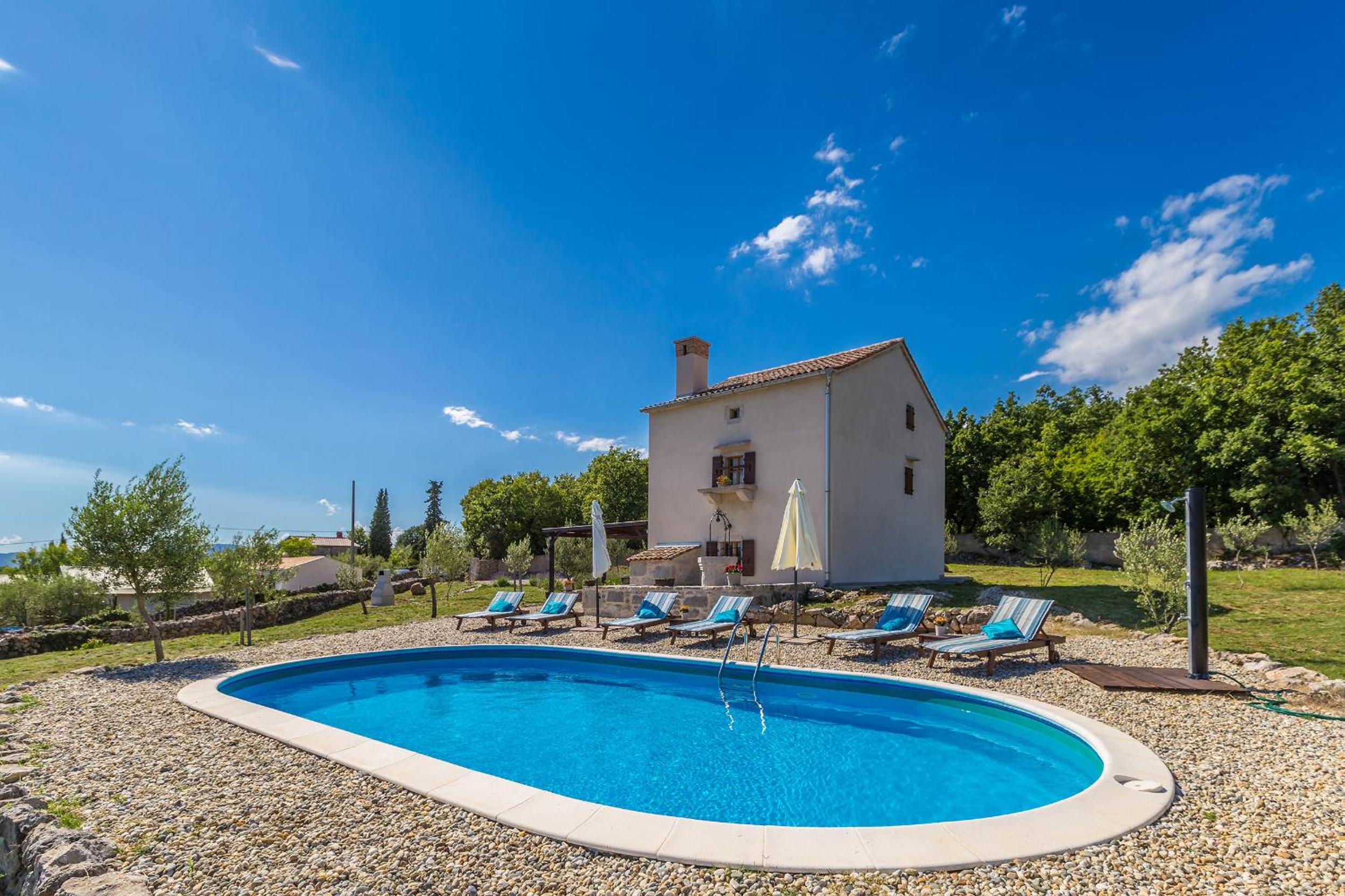 Rustic Holiday house Harmonie with private pool and large garden - Kapovci, Island Krk view 3