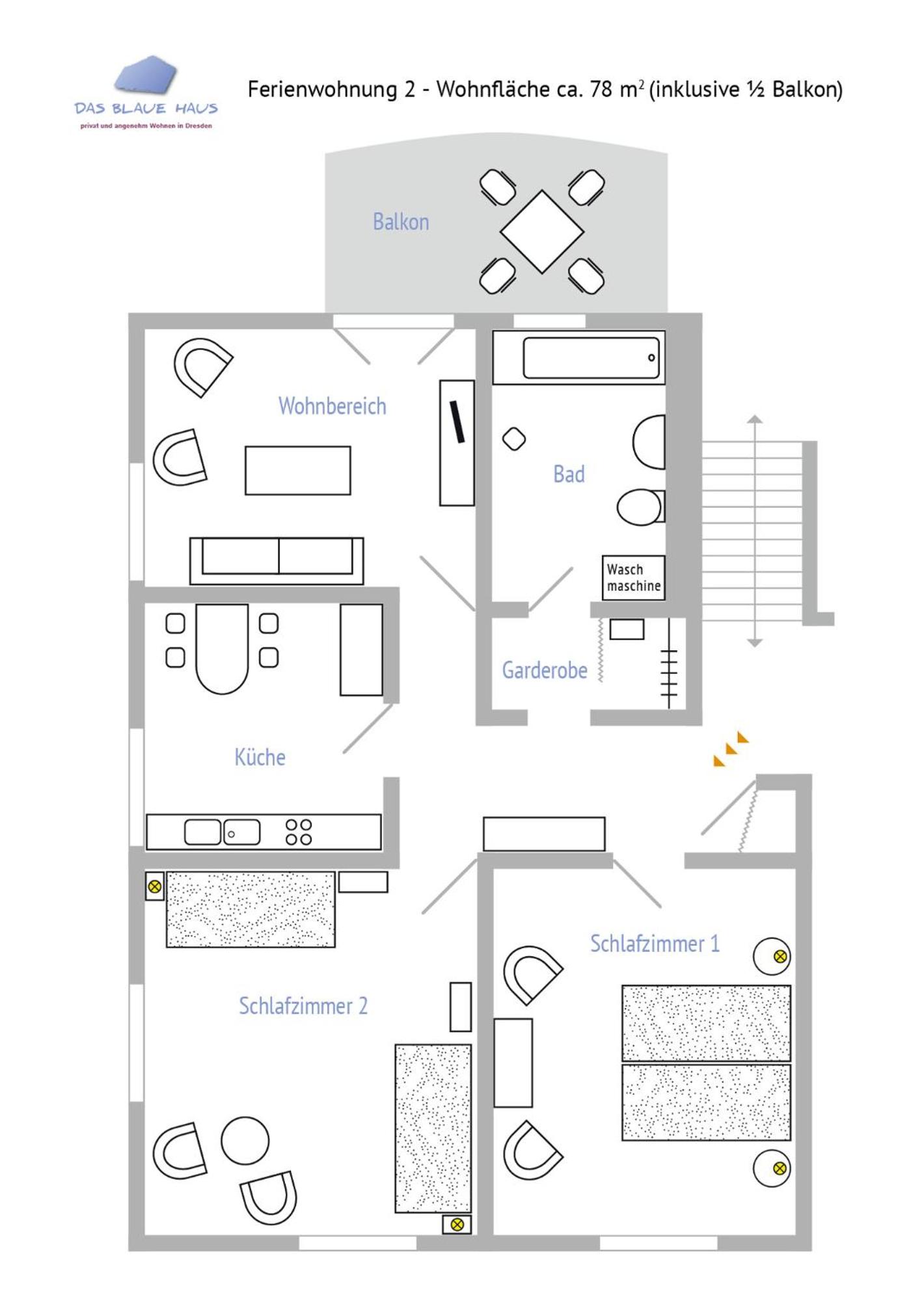 Ferienwohnung in Mockritz mit Garten