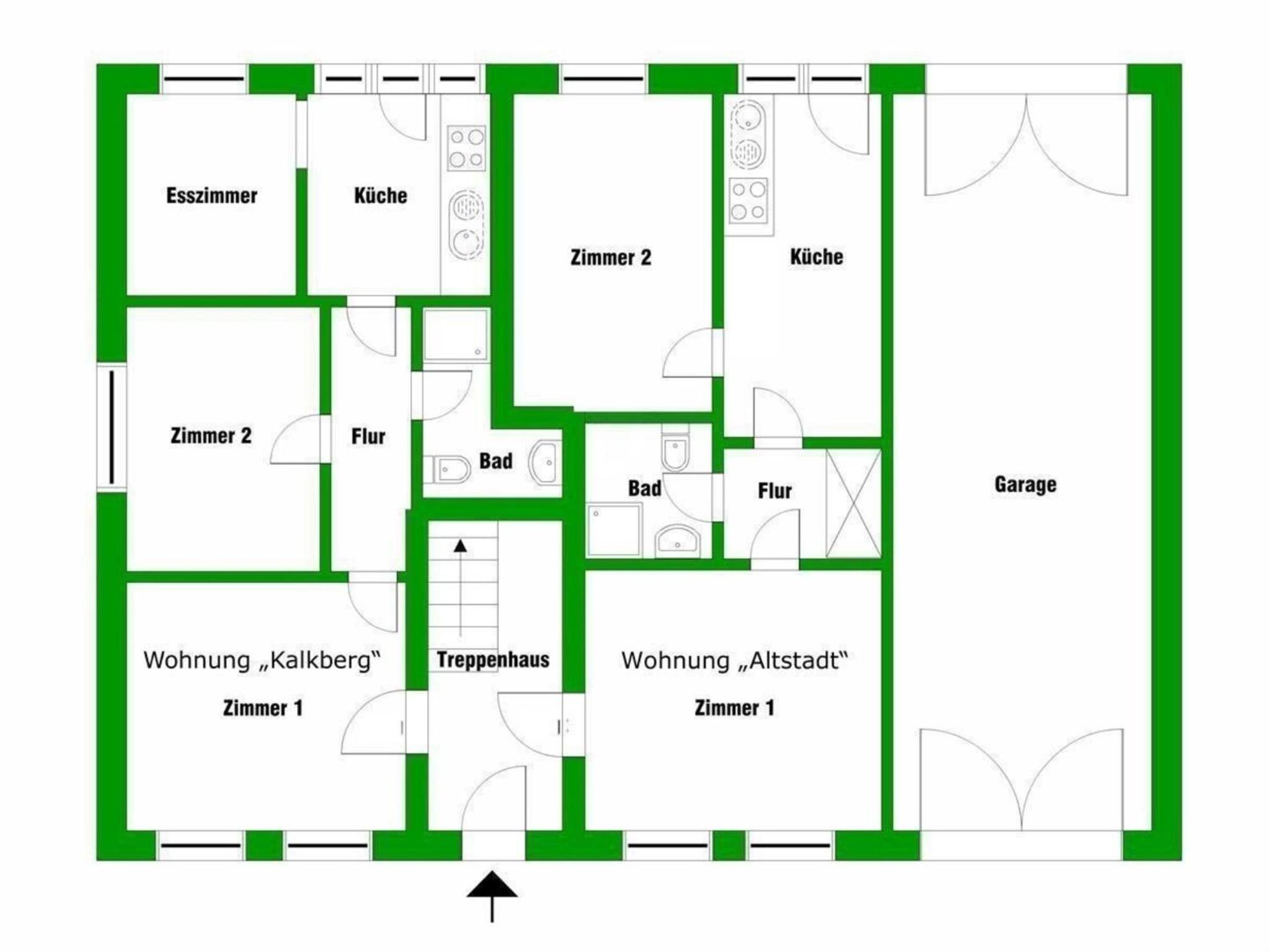 Komfortable und gepflegte Ferienwohnung für zwei bis vier Personen mit separatem Bad und separater Küche