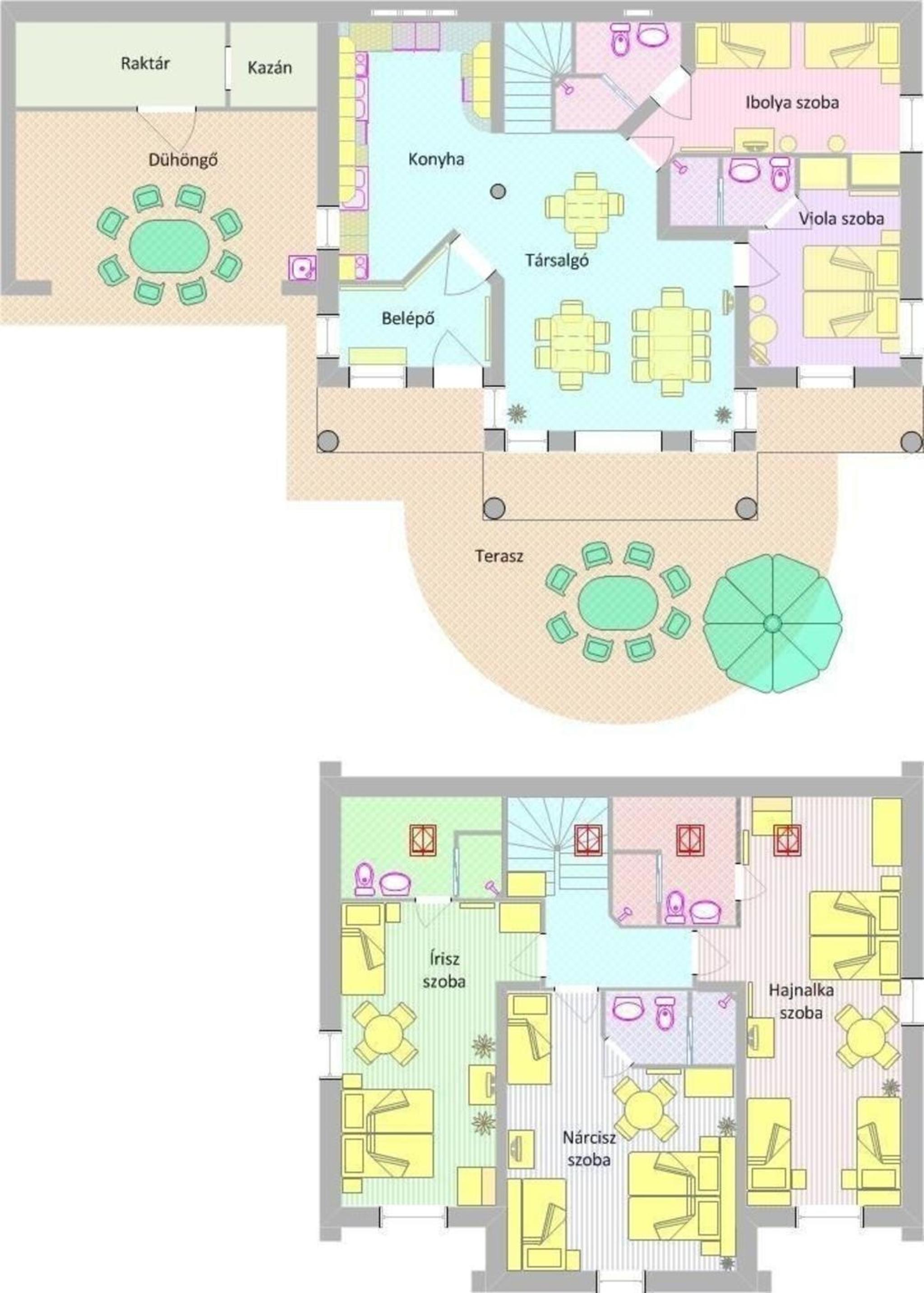 Ferienhaus für Gruppen gegenüber einer Reitschule