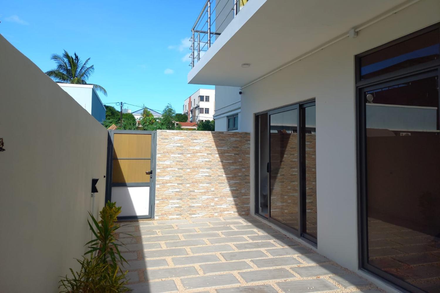 Contemporary modern spacious ground floor private apartment with pool close to beach view 3