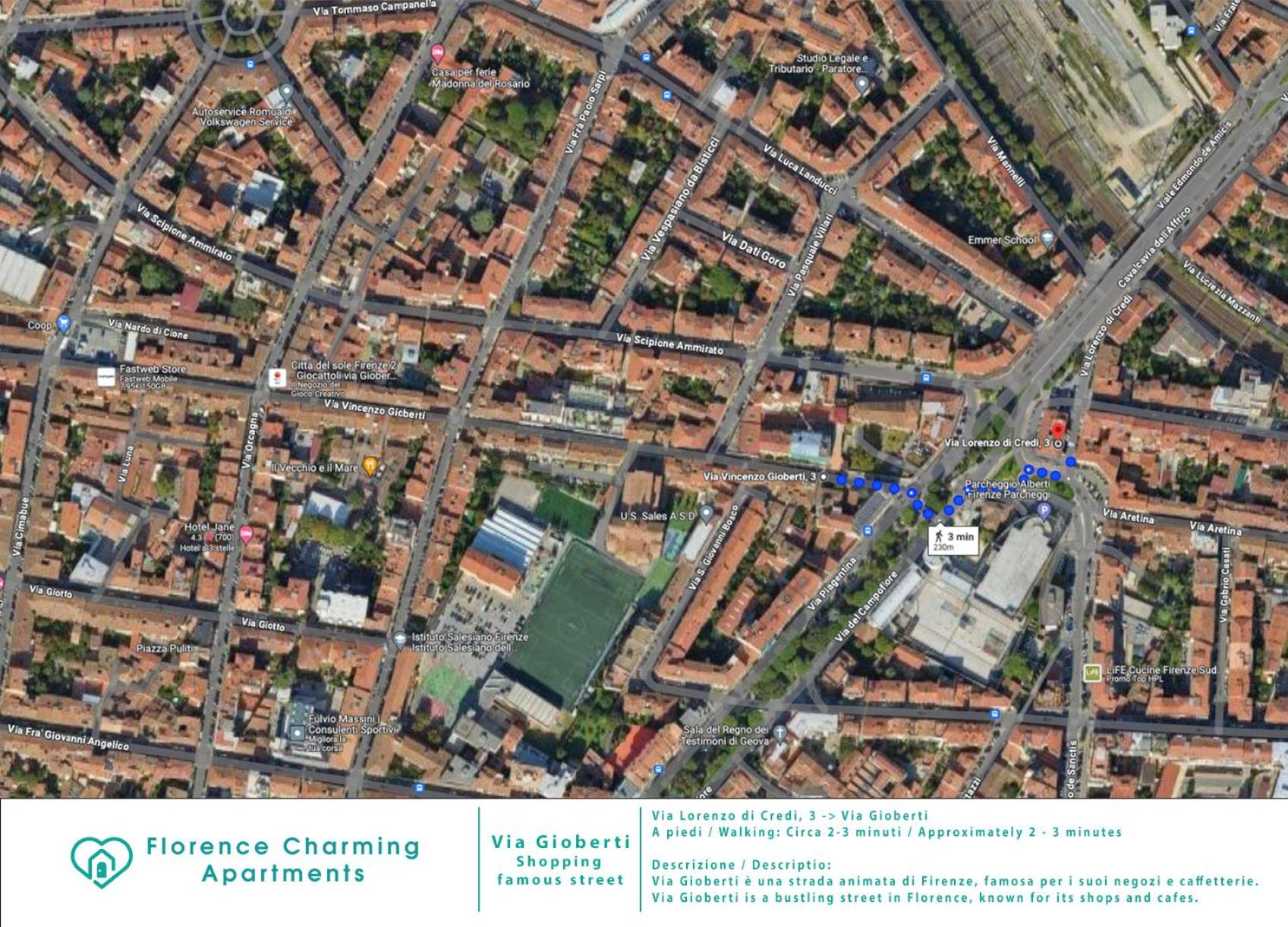Via Lorenzo di Credi 3 - Grazioso Appartamento con Vista, in piazza Alberti Vicino Stadio, Nelson Mandela Forum e con Parcheggio di fronte - Florence Charm