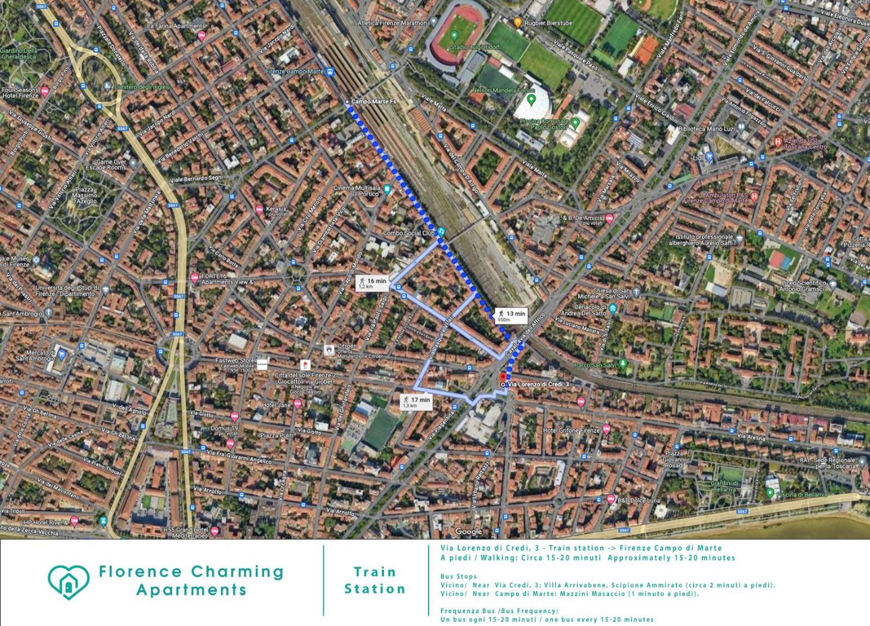 Via Lorenzo di Credi 3 - Grazioso Appartamento con Vista, in piazza Alberti Vicino Stadio, Nelson Mandela Forum e con Parcheggio di fronte - Florence Charm